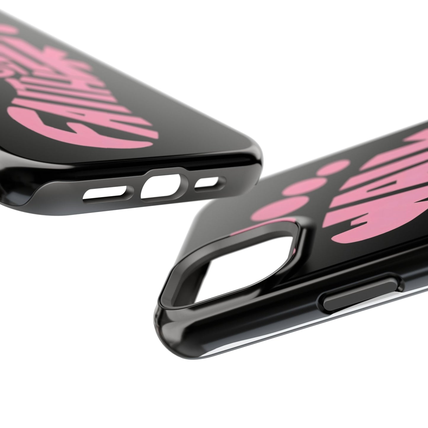 Phone Case — "Walk By Faith" Pink Footprint Magnetic Impact-Resistant Case