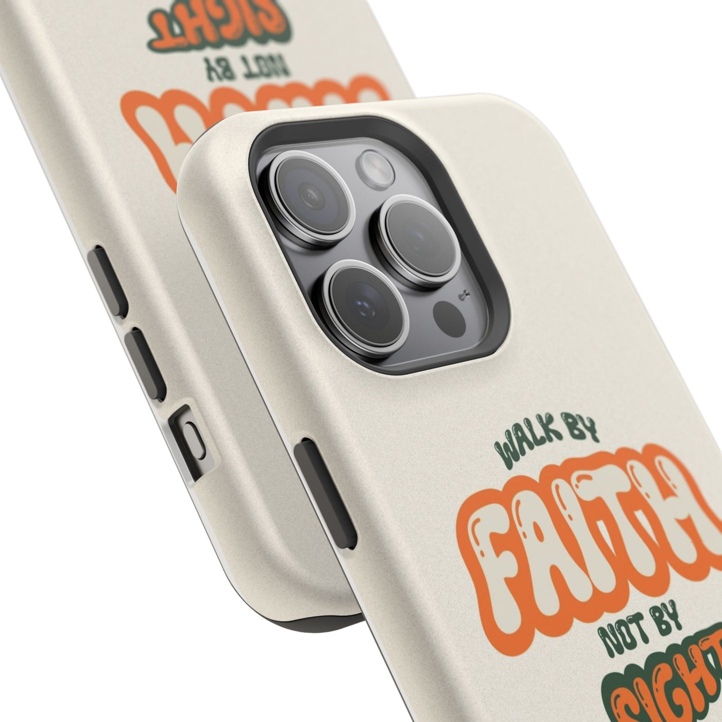 Magnetic Impact-Resistant Case — "Walk by Faith Not by Sight" Inspirational Phone Cover