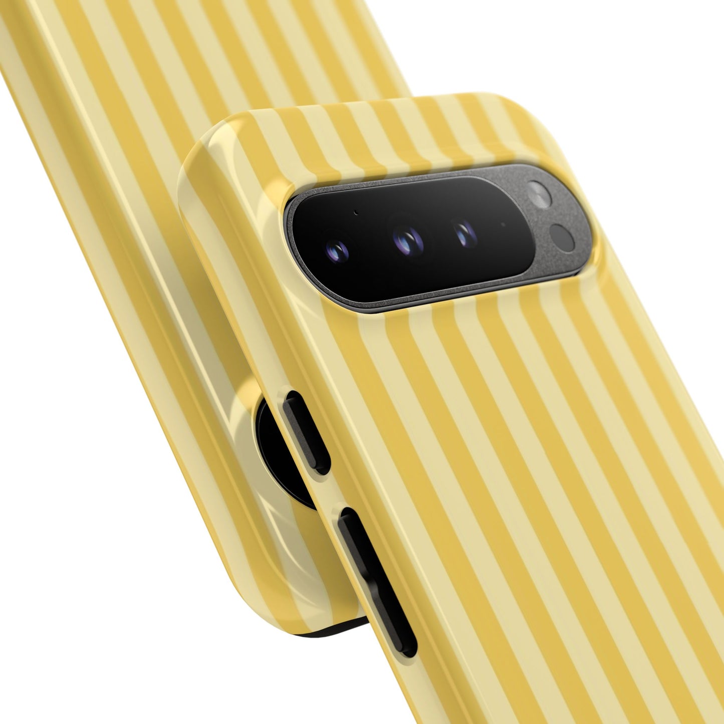 Yellow Stripe Tough Phone Case — Durable Protective iPhone Cover