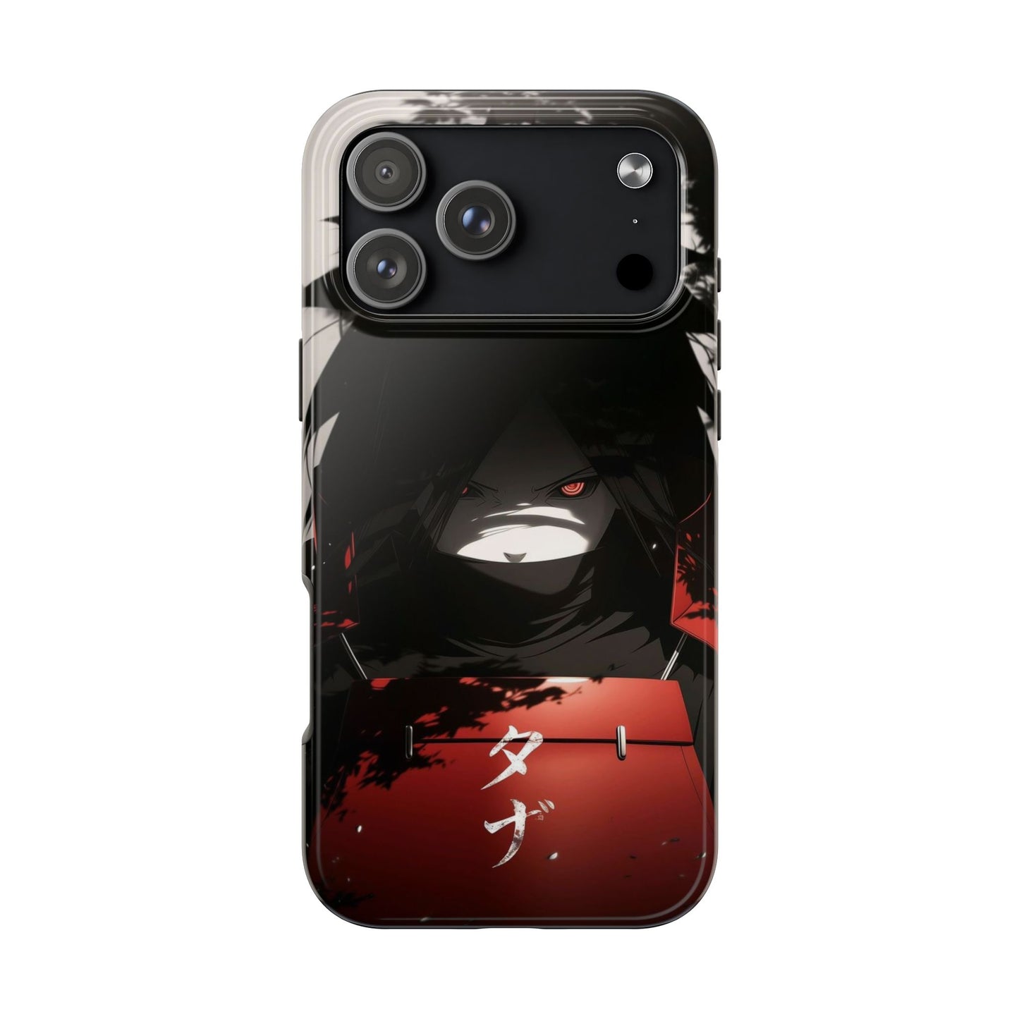 Anime Dark Ninja Phone Case — Red Eye Silhouette Tough Phone Case