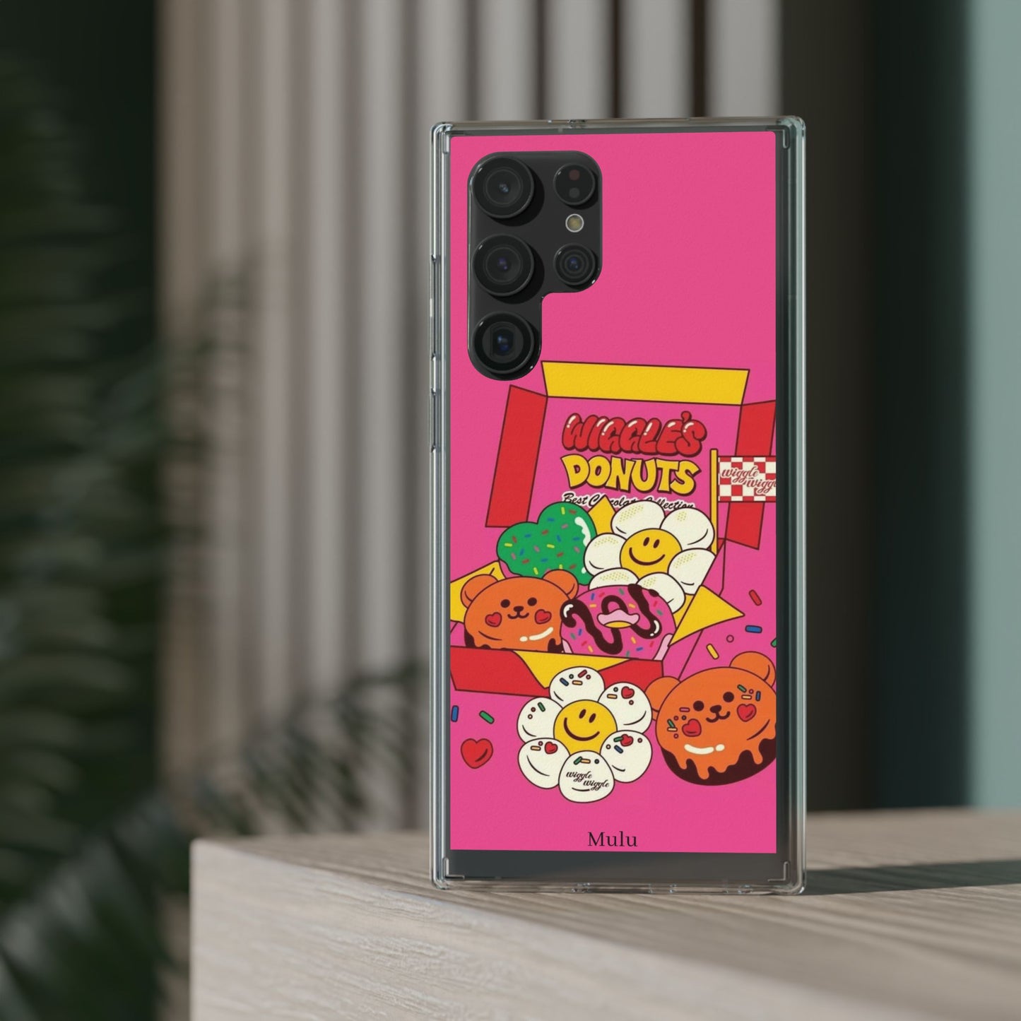 Donut Box Cute Phone Case — Clear Impact‑Resistant iPhone Cover with Smiling Donuts