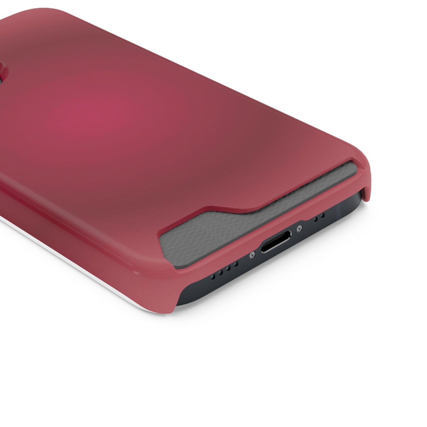 Slim Card-Holder Phone Case — Magnetic Red Wallet Cover