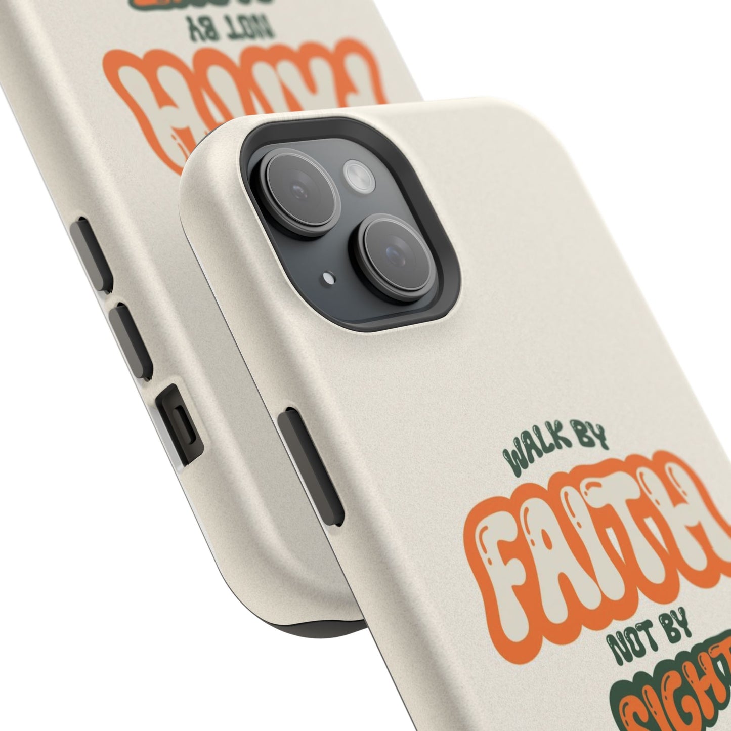 Magnetic Impact-Resistant Case — "Walk by Faith Not by Sight" Inspirational Phone Cover