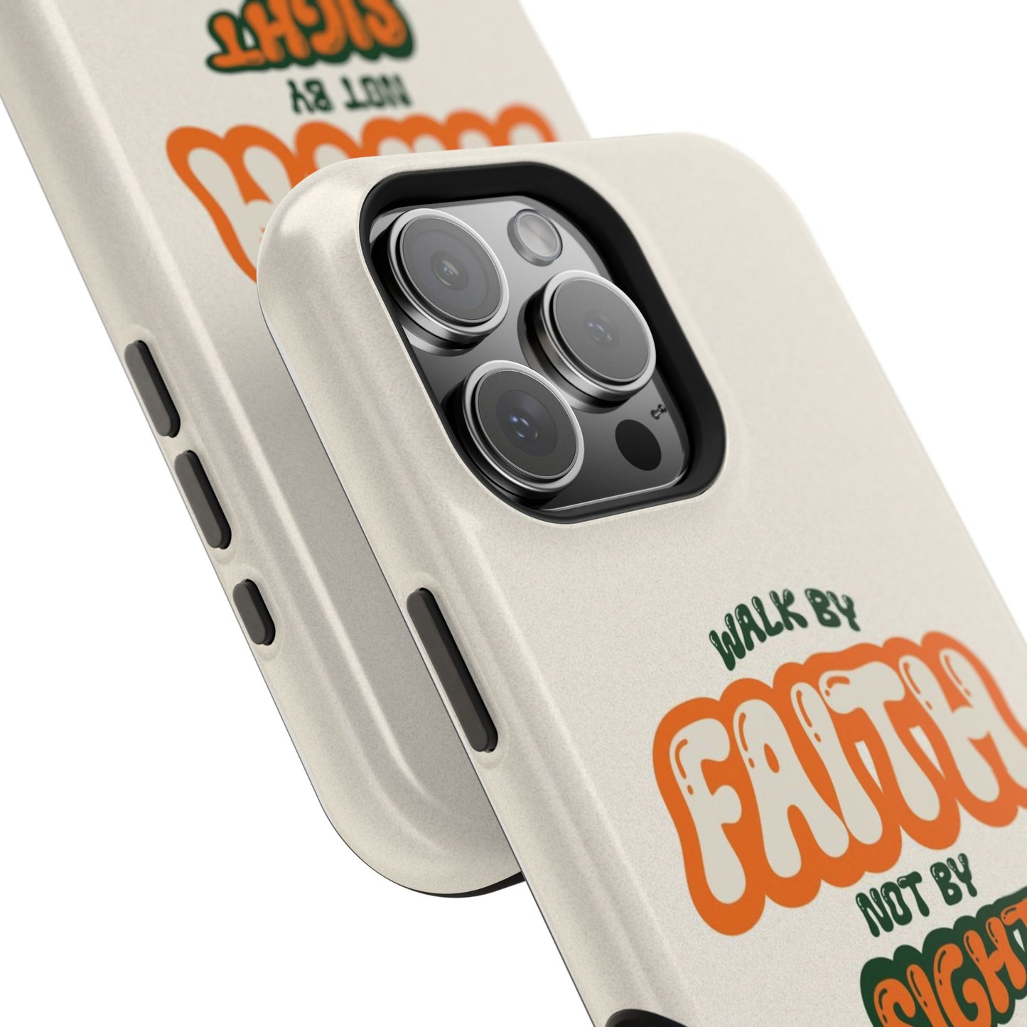 Magnetic Impact-Resistant Case — "Walk by Faith Not by Sight" Inspirational Phone Cover