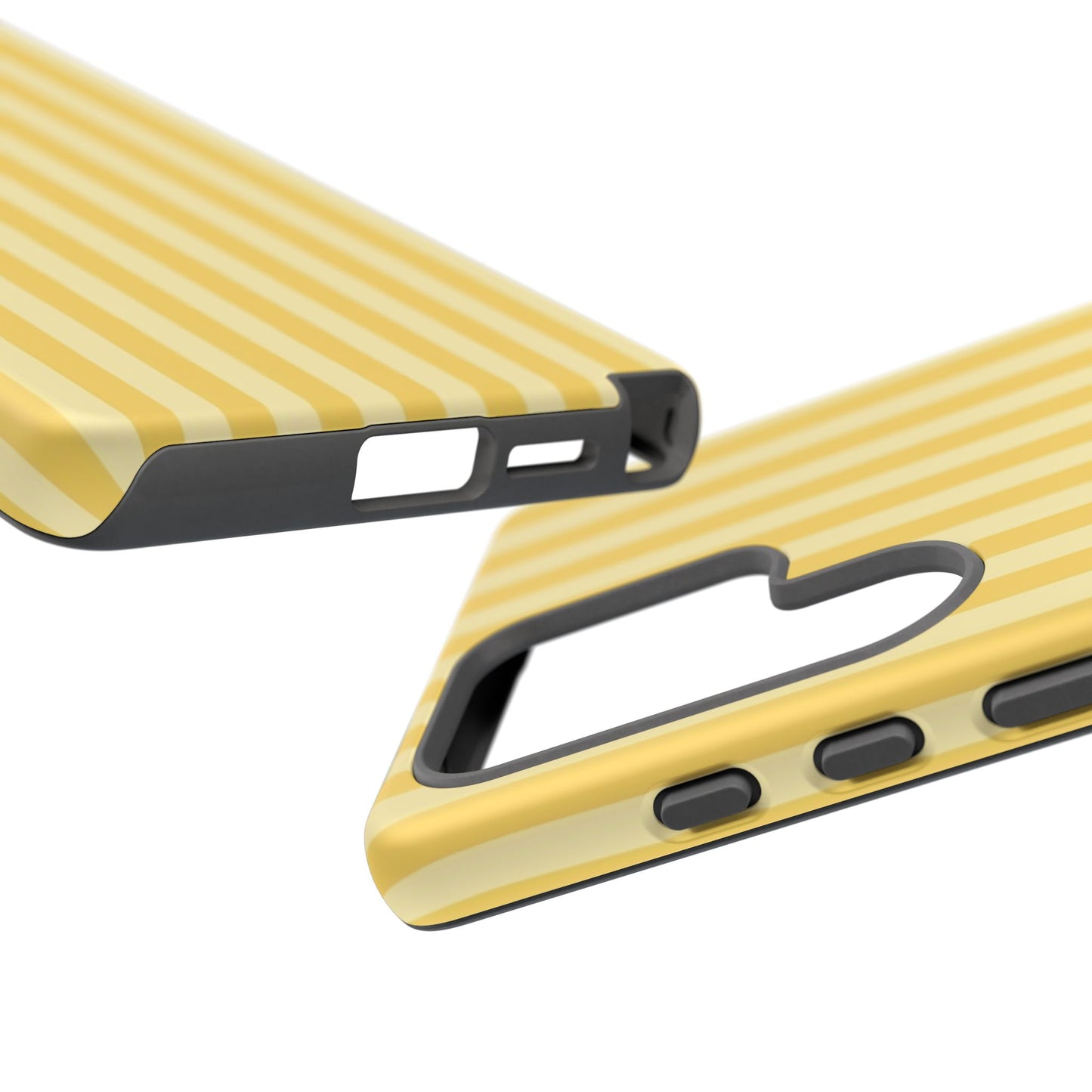Yellow Stripe Tough Phone Case — Durable Protective iPhone Cover