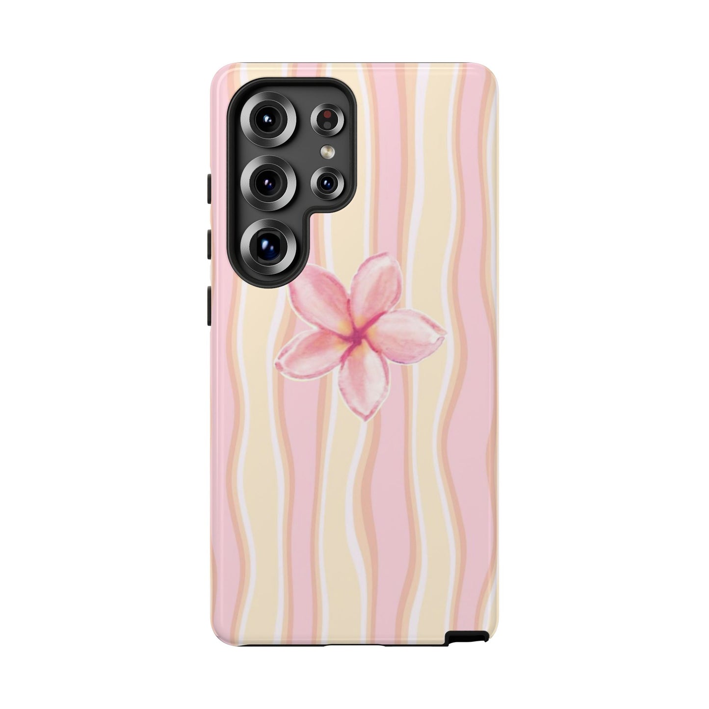 Pink Plumeria Phone Case - Tropical Floral Tough Phone Case