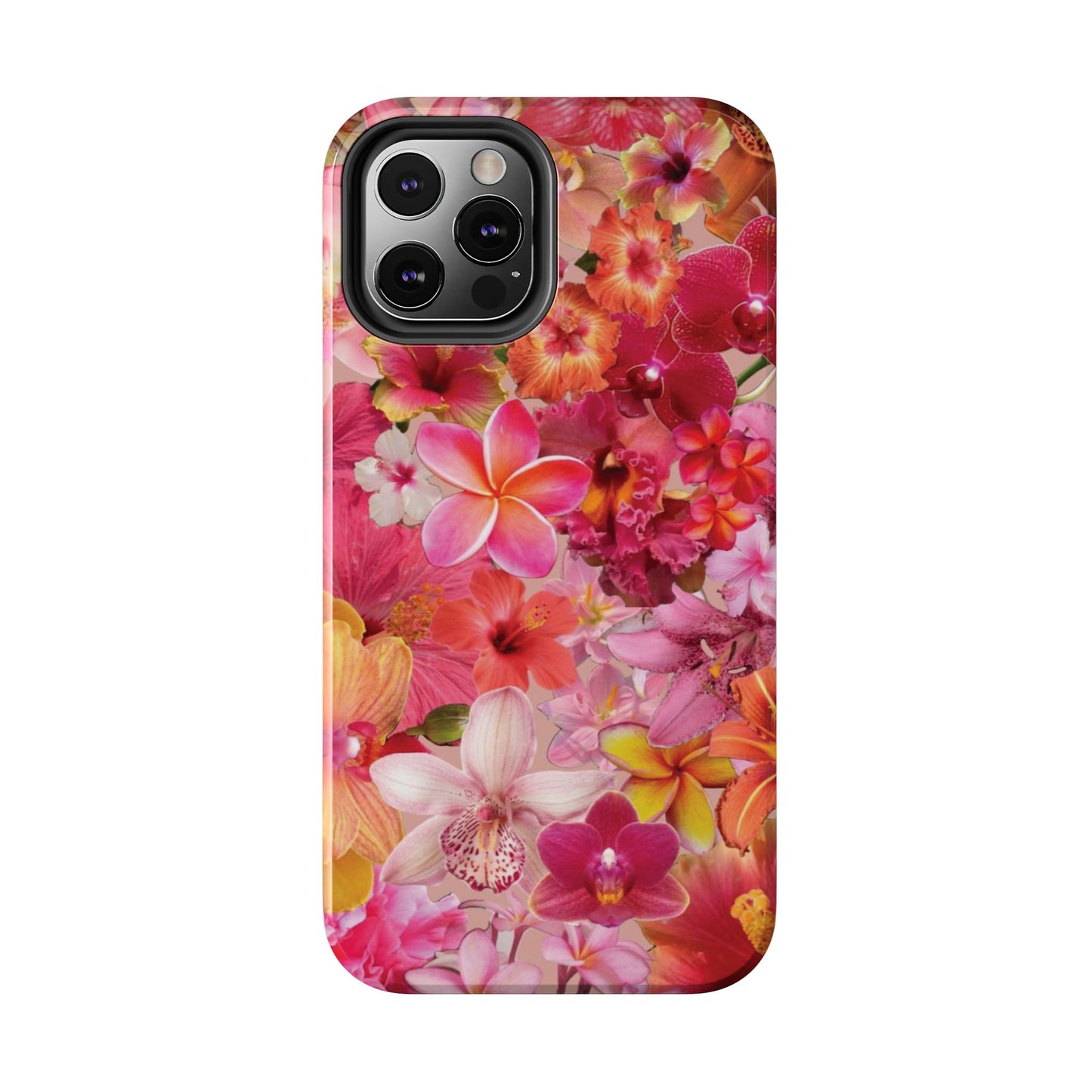 Tough Phone Case — Pink Tropical Floral Orchids Phone Cover