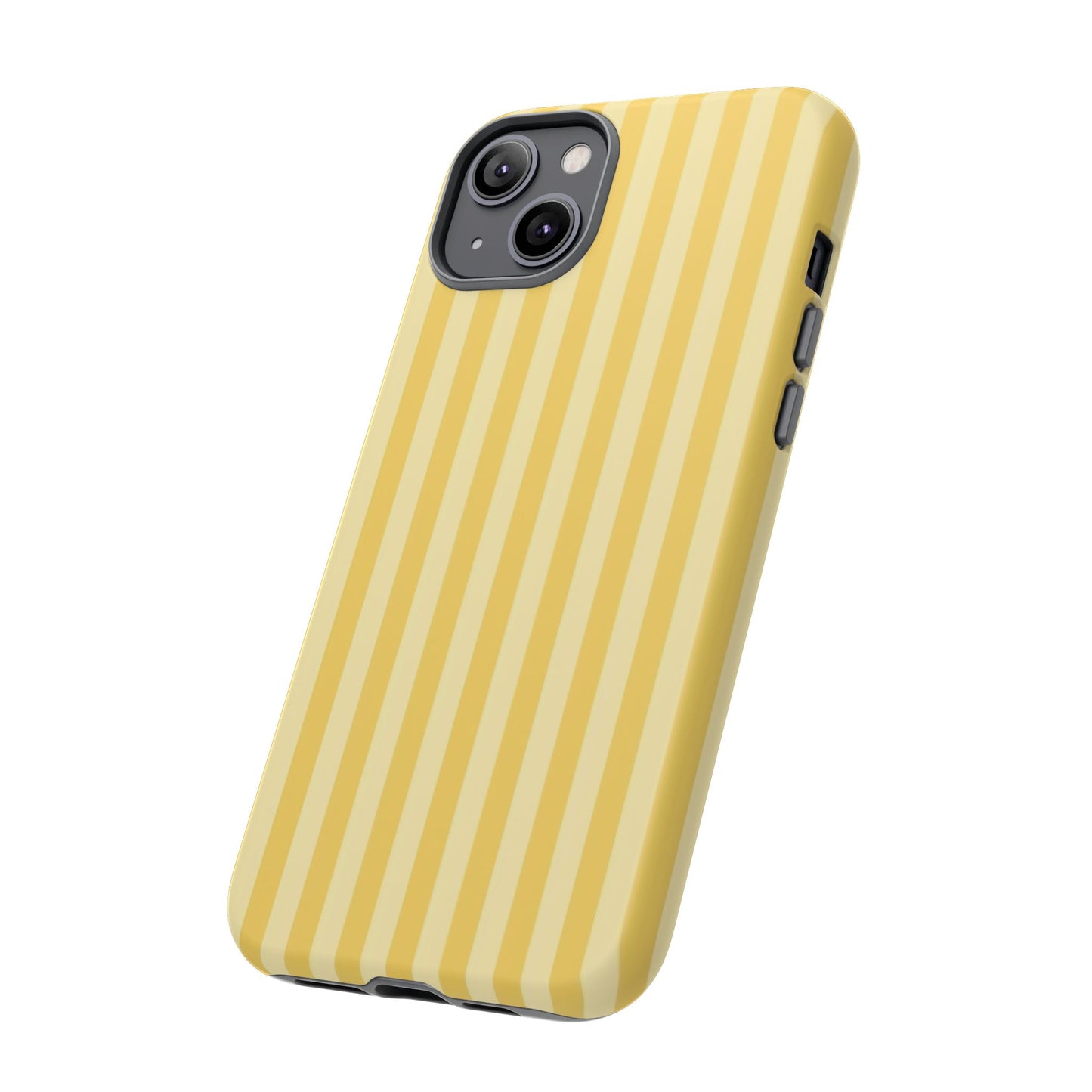 Yellow Stripe Tough Phone Case — Durable Protective iPhone Cover