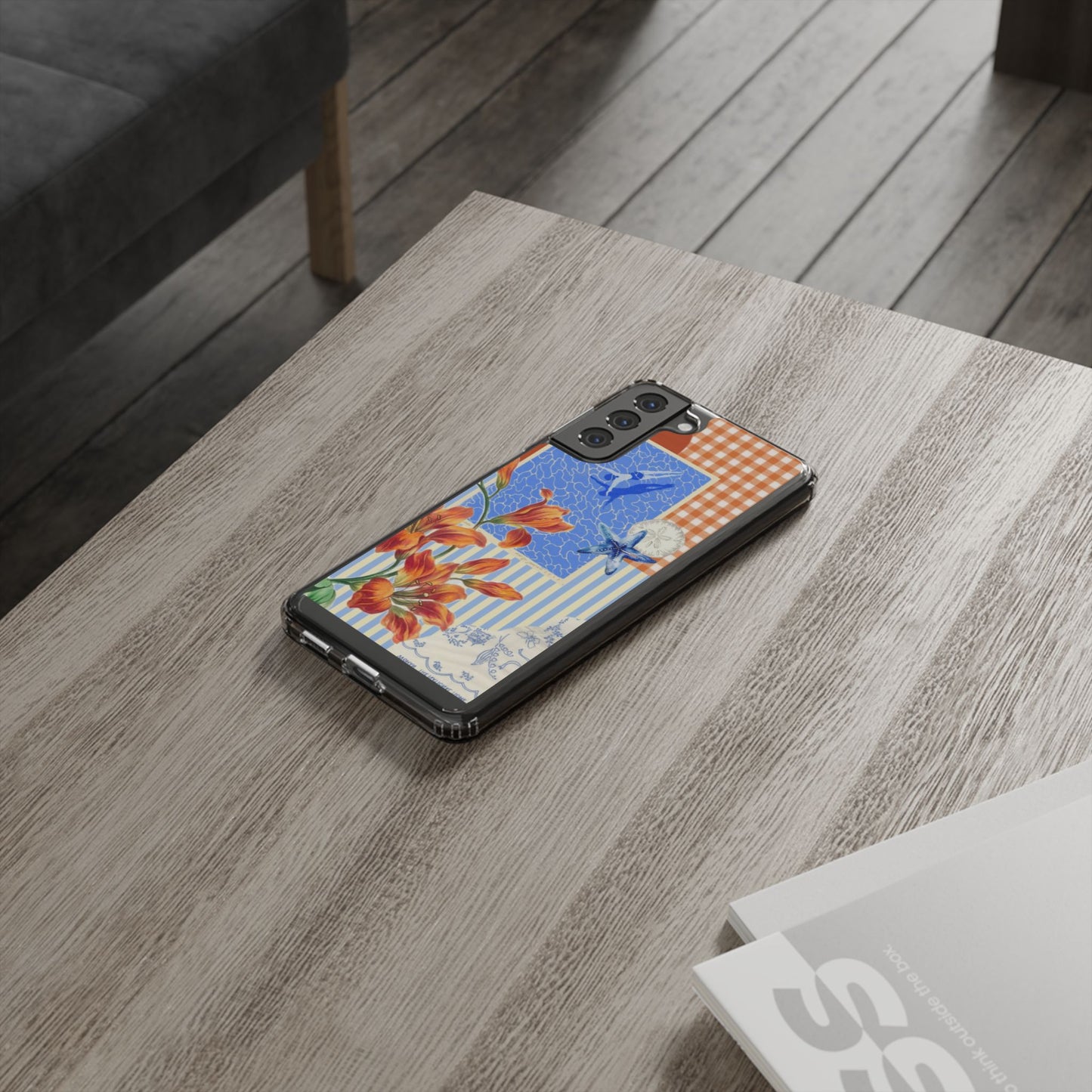 Floral Patchwork Clear Impact-Resistant Phone Case