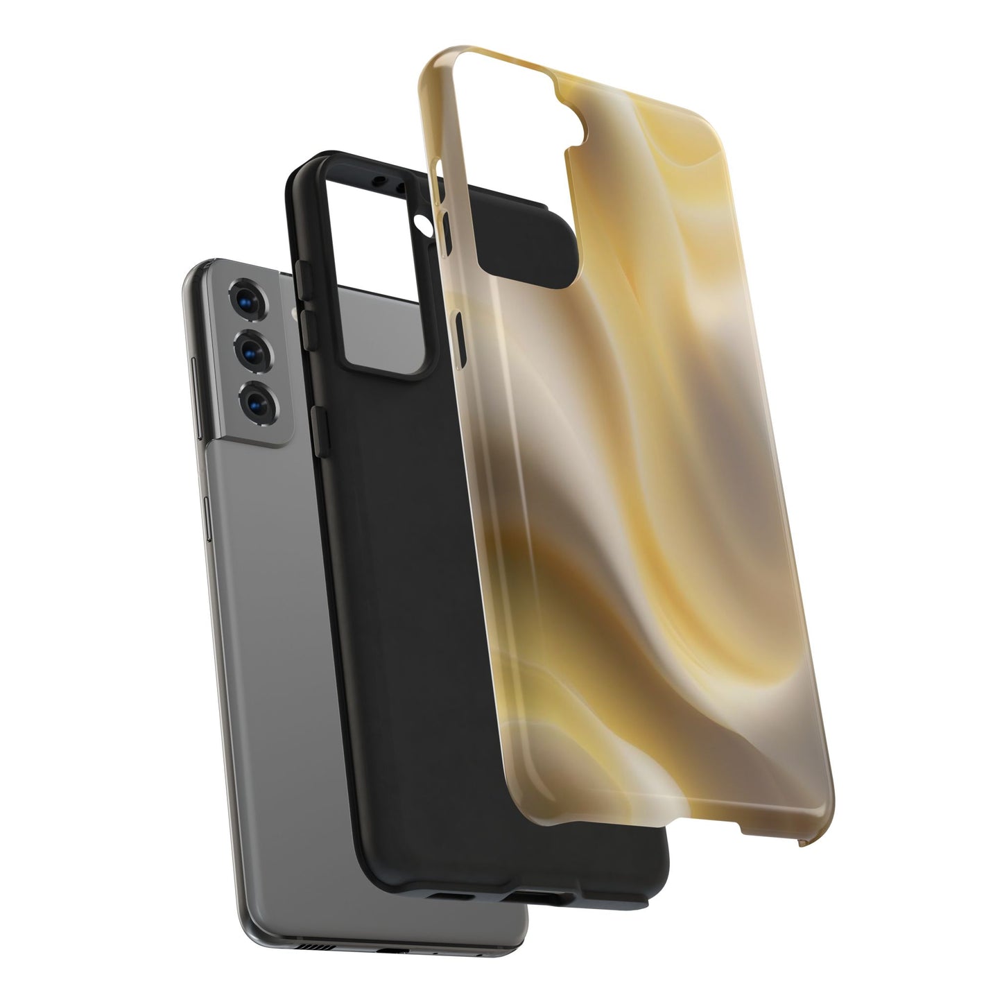 Gold Marble Tough Phone Case — Protective iPhone Case with Elegant Swirl Design