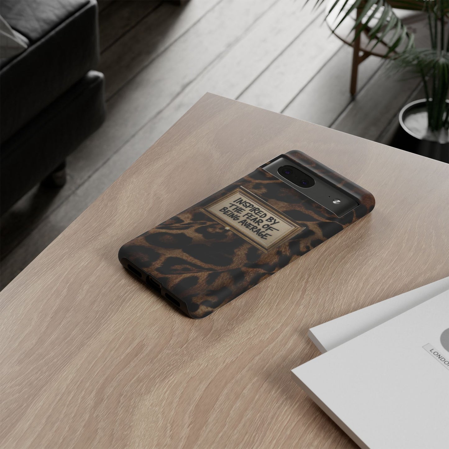 Leopard 'Inspired by the Fear of Being Average' Phone Case