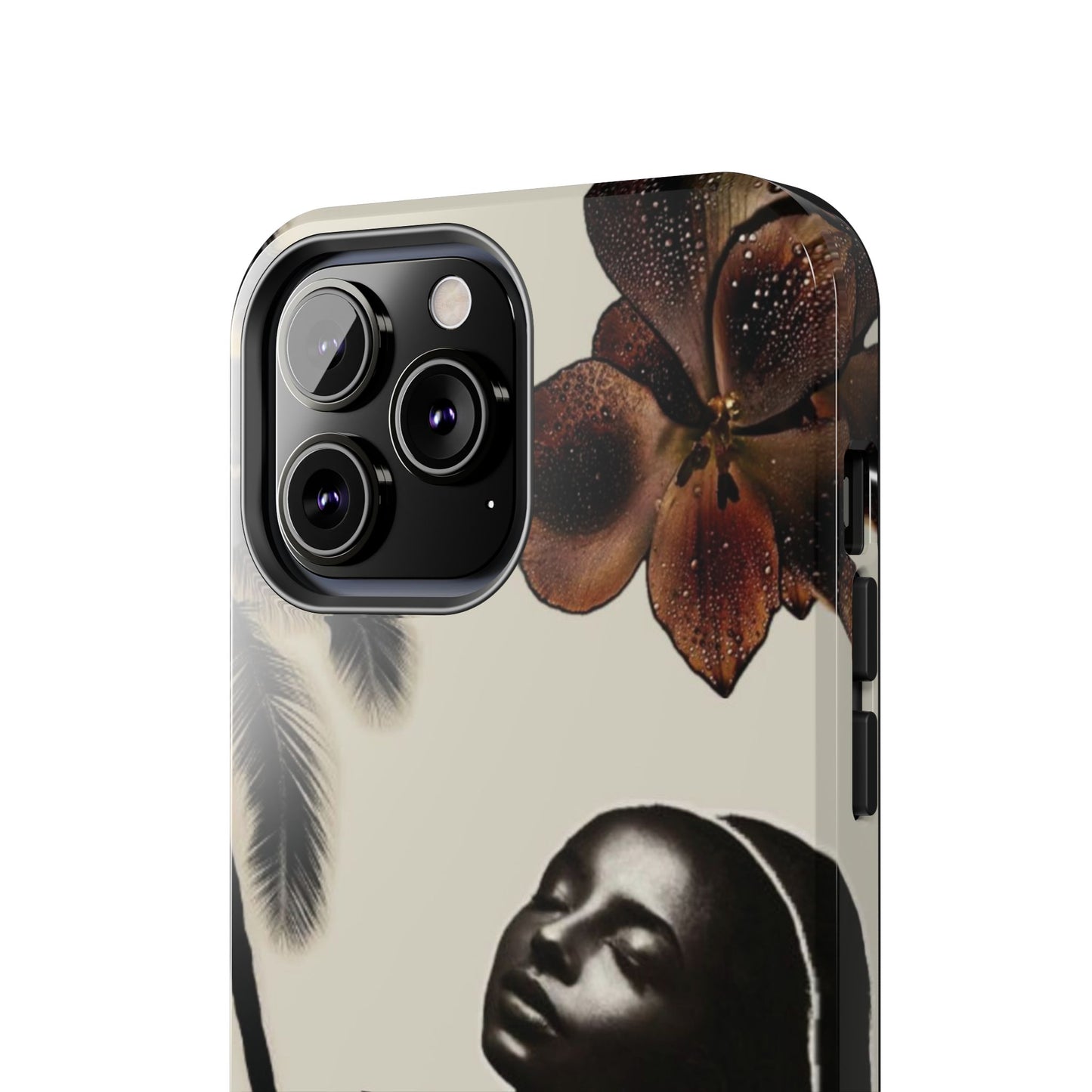 Tough Phone Case — "Peacefulness" Artistic Black Woman Floral Design