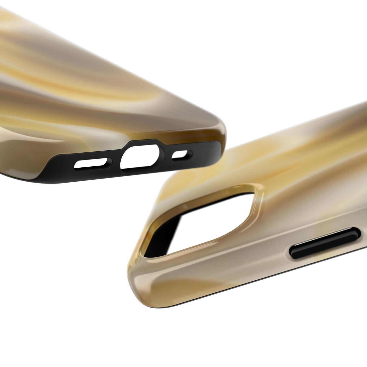 Gold Marble Tough Phone Case — Protective iPhone Case with Elegant Swirl Design
