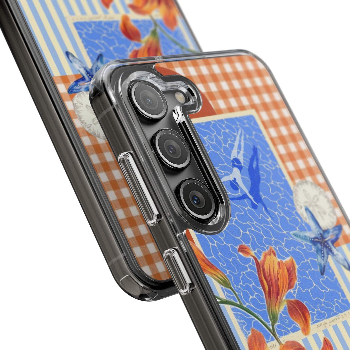 Floral Patchwork Clear Impact-Resistant Phone Case