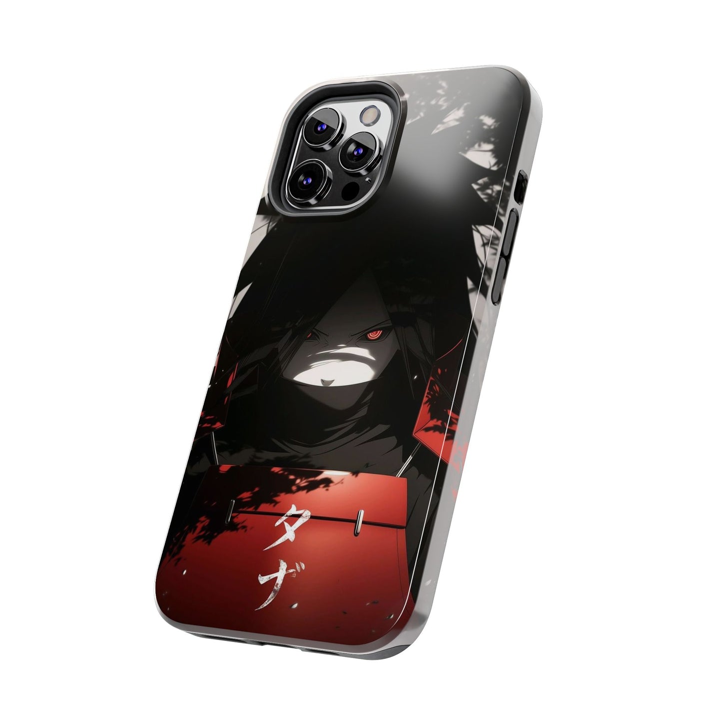 Anime Dark Ninja Phone Case — Red Eye Silhouette Tough Phone Case