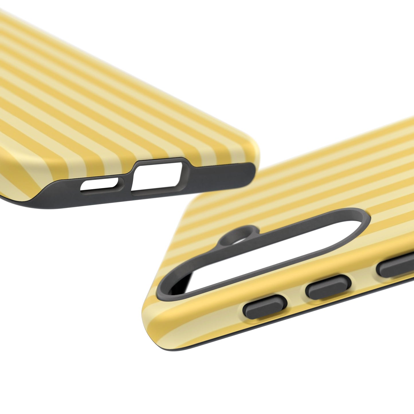 Yellow Stripe Tough Phone Case — Durable Protective iPhone Cover