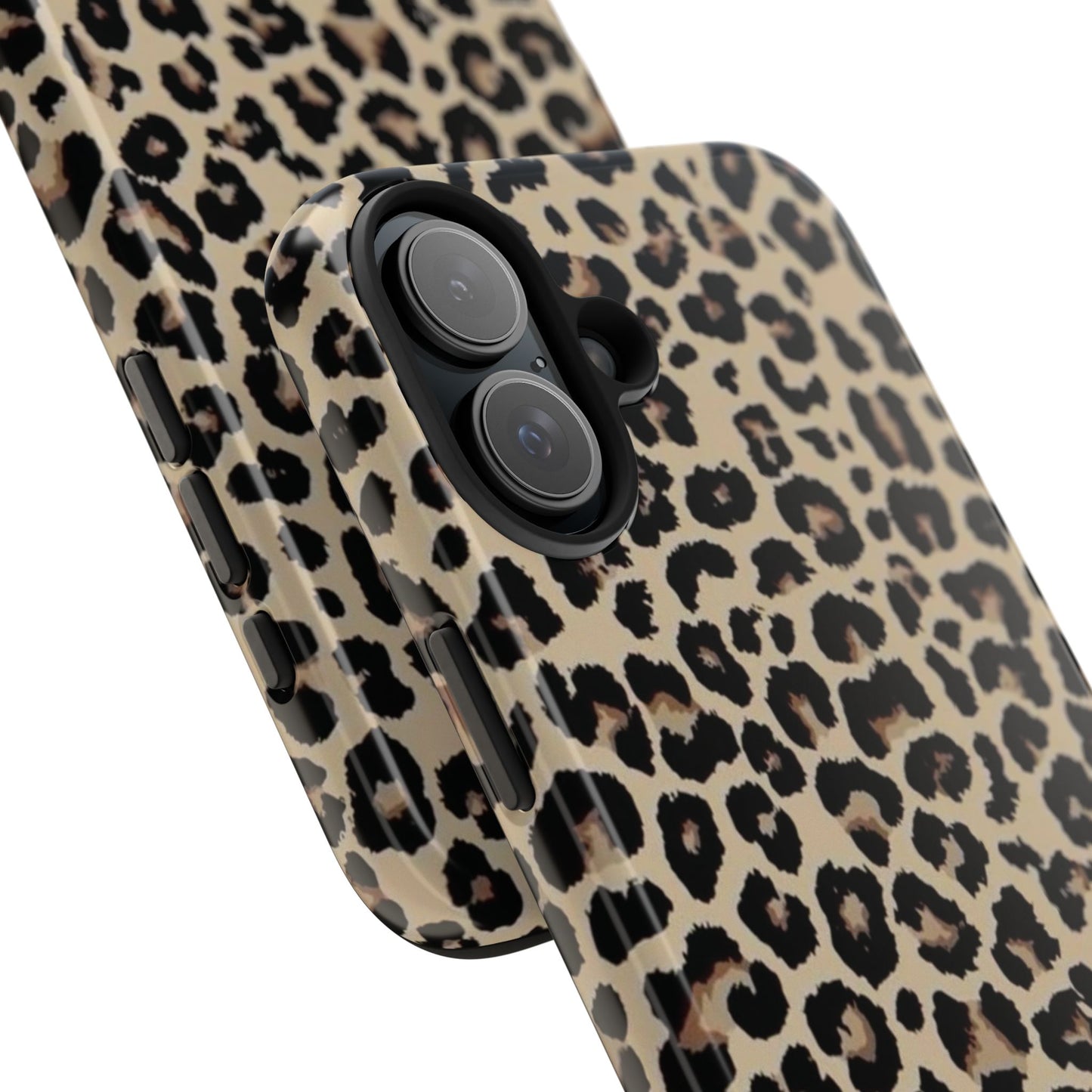 Leopard Print Tough Phone Case — Durable Protective iPhone Cover