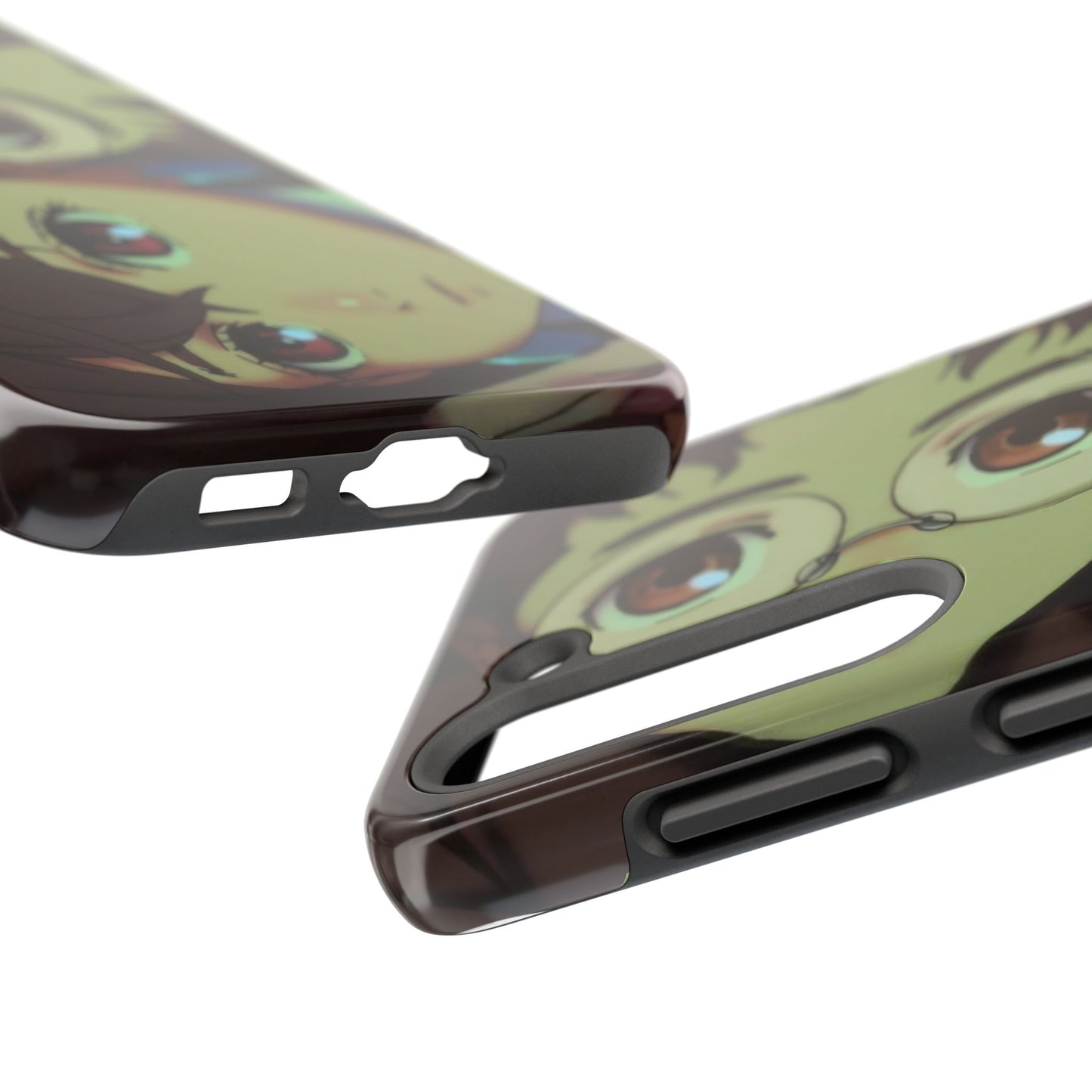 Anime Duo Tough Phone Case — Cute Chibi Sisters Protective Cover