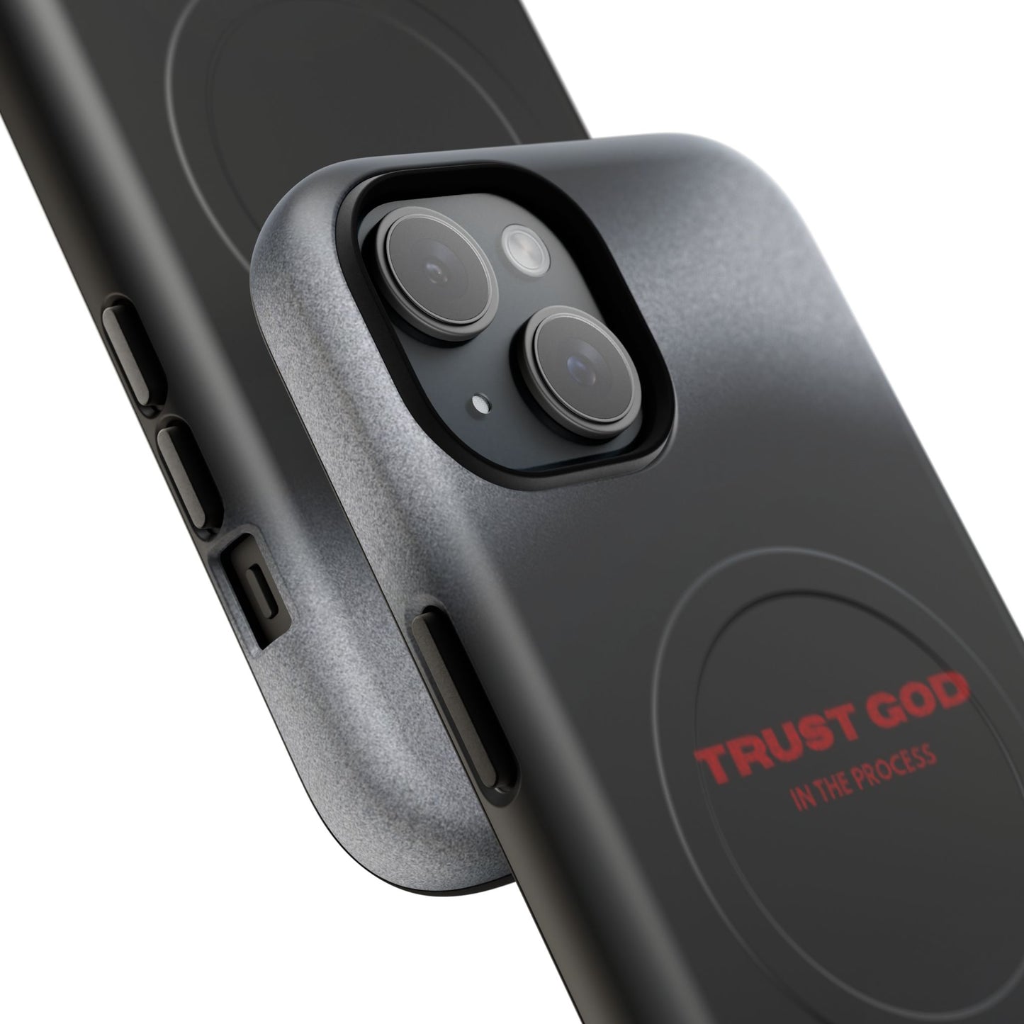 MagSafe Phone Case — "Trust God in the Process" Black Magnetic Tough Case
