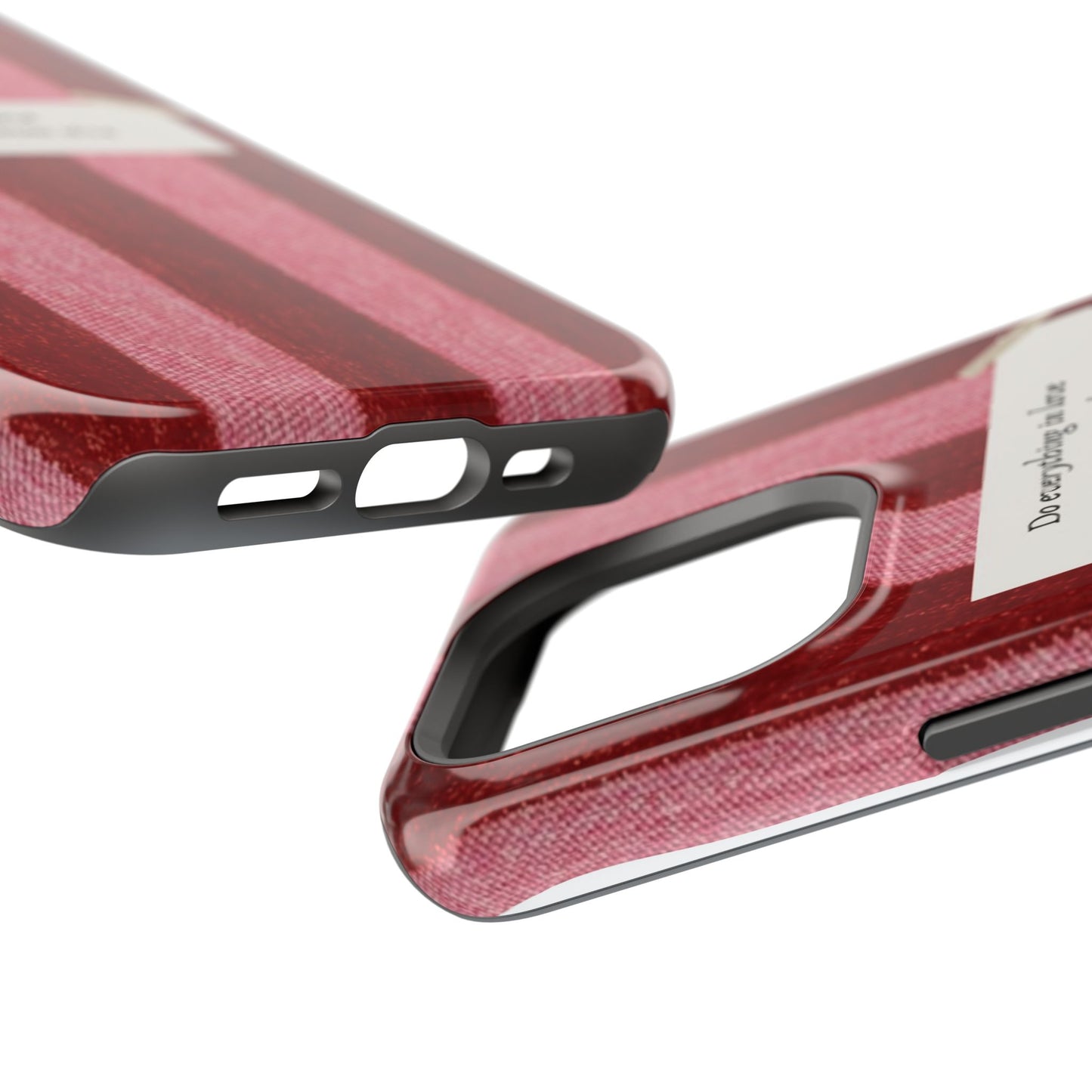 Christian Quote Red Stripe Phone Case — “Do everything in love” Magnetic Impact-Resistant Case
