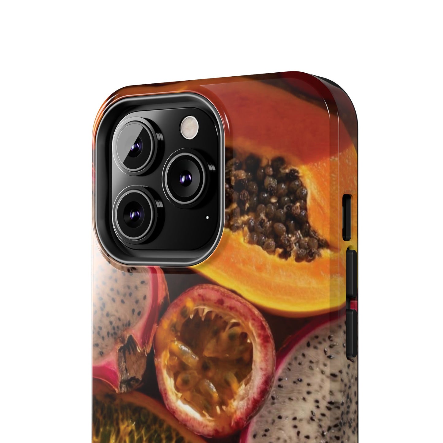 Tropical Fruit Tough Phone Case — Papaya & Dragon Fruit Design