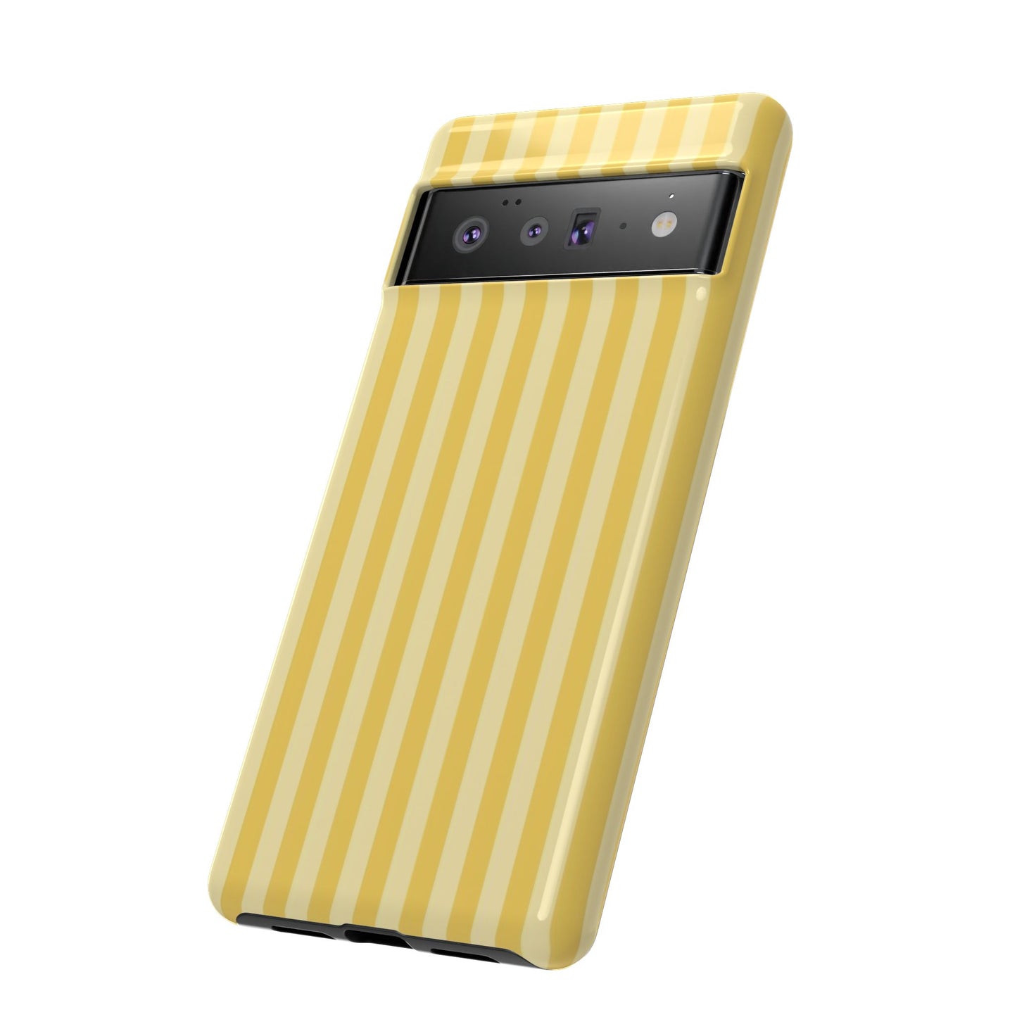 Yellow Stripe Tough Phone Case — Durable Protective iPhone Cover