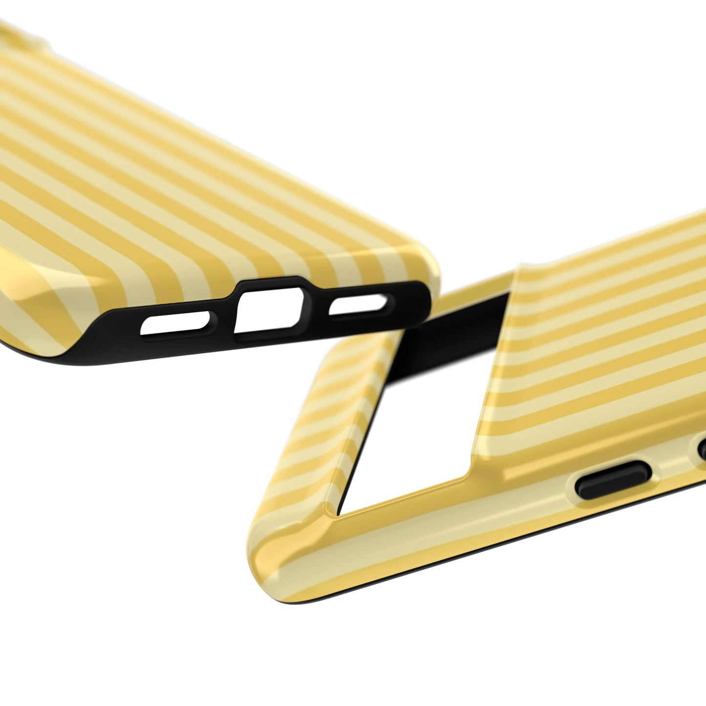 Yellow Stripe Tough Phone Case — Durable Protective iPhone Cover