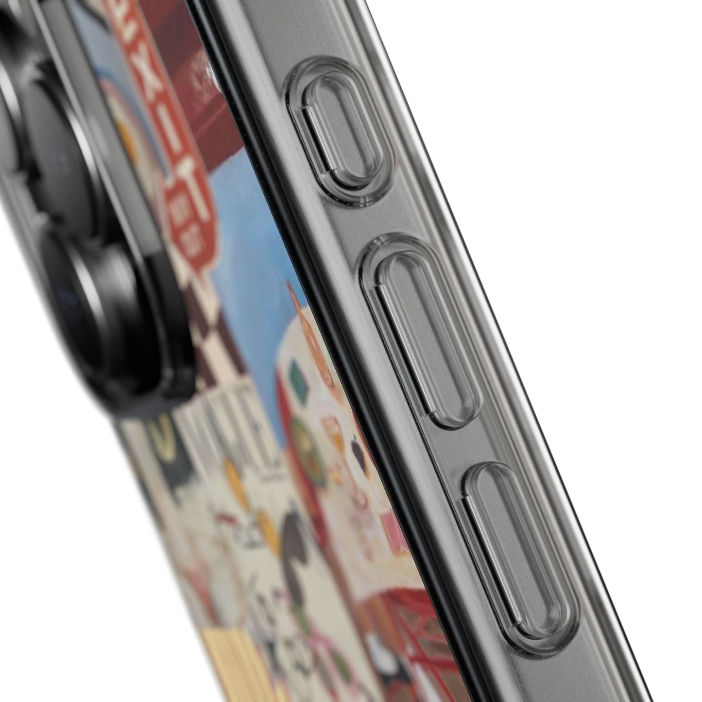 Collage Vintage Aesthetic Clear Impact-Resistant Phone Case