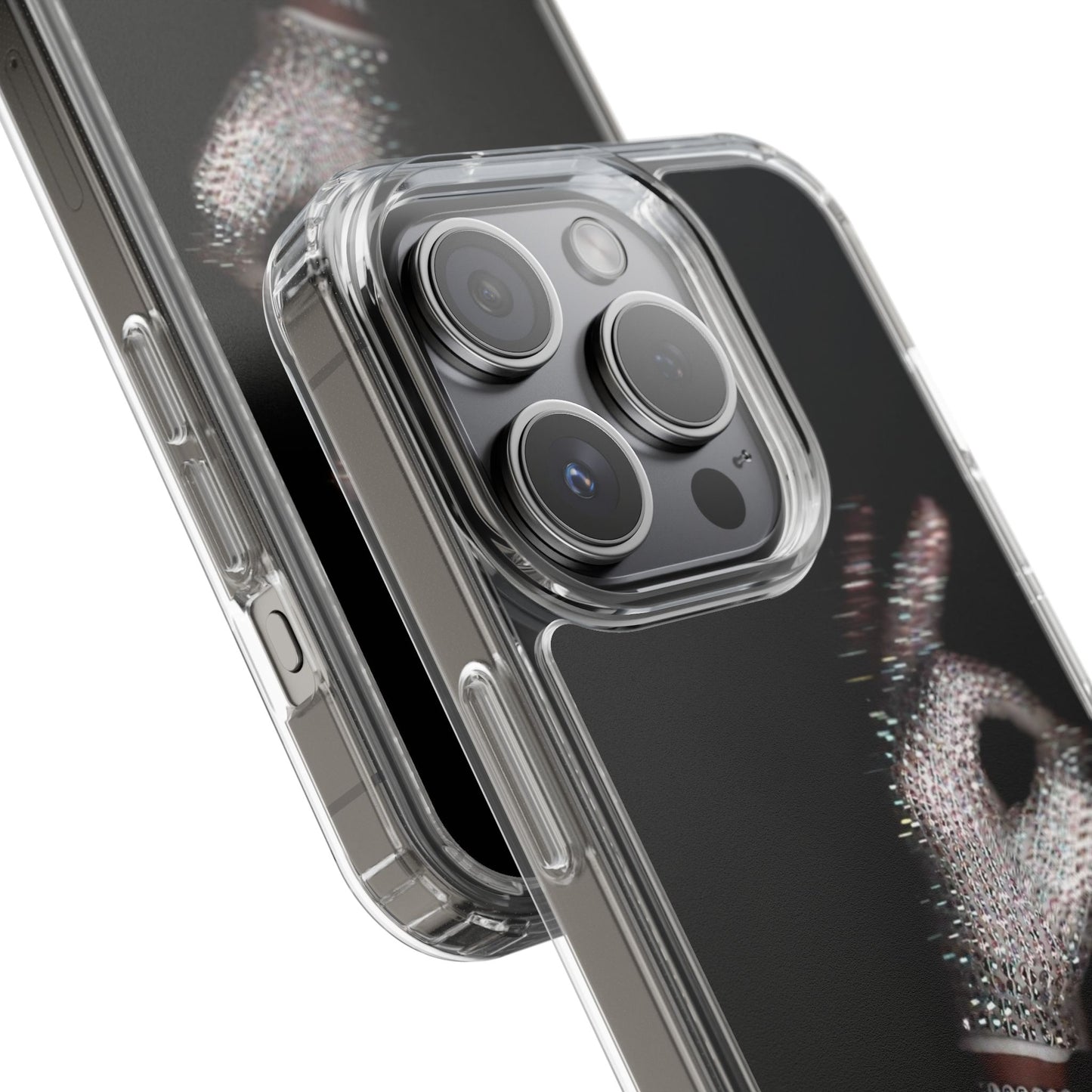 Diamond Glove OK Hand Clear Phone Case