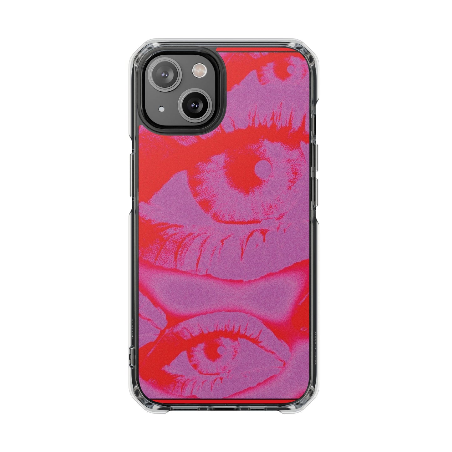 Phone Case — Pop Art Red Eyes Magnetic Clear Impact Case