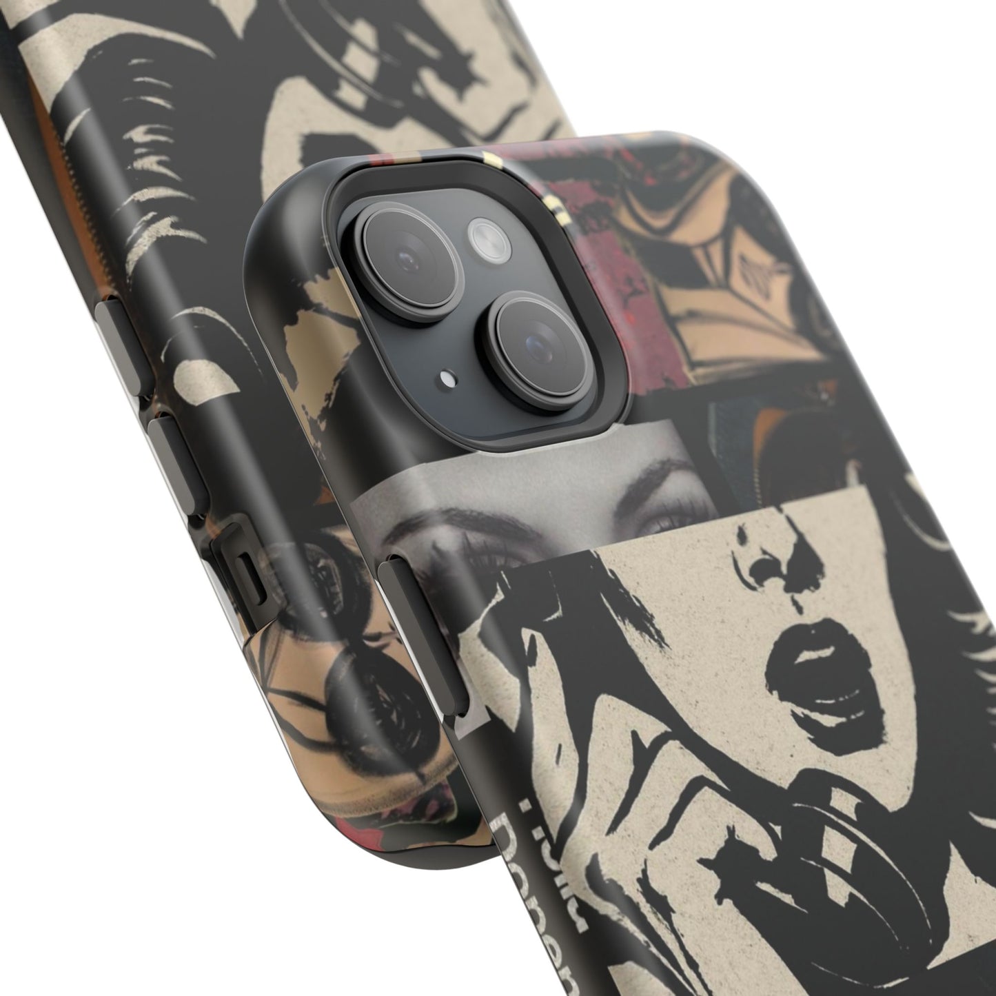 Magnetic Impact Phone Case — Retro Pop Art "Music Is My Drug" Design