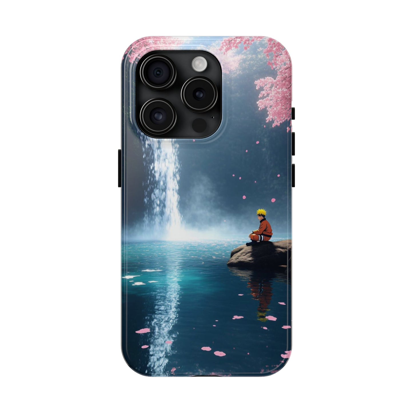 Naruto Scenic Tough Phone Case — Waterfall Meditation Anime Cover