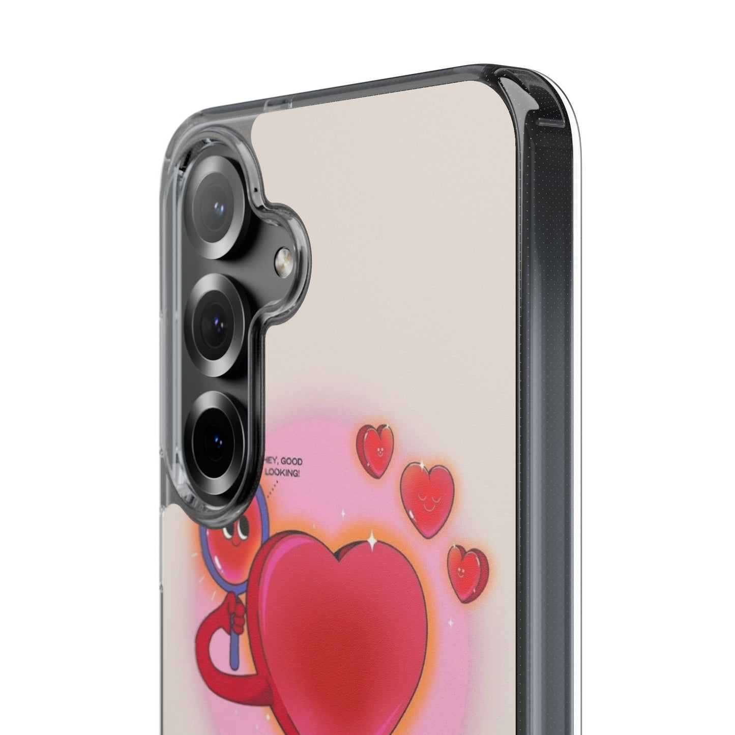 Clear Phone Case — "Be Kind to Yourself" Heart Design