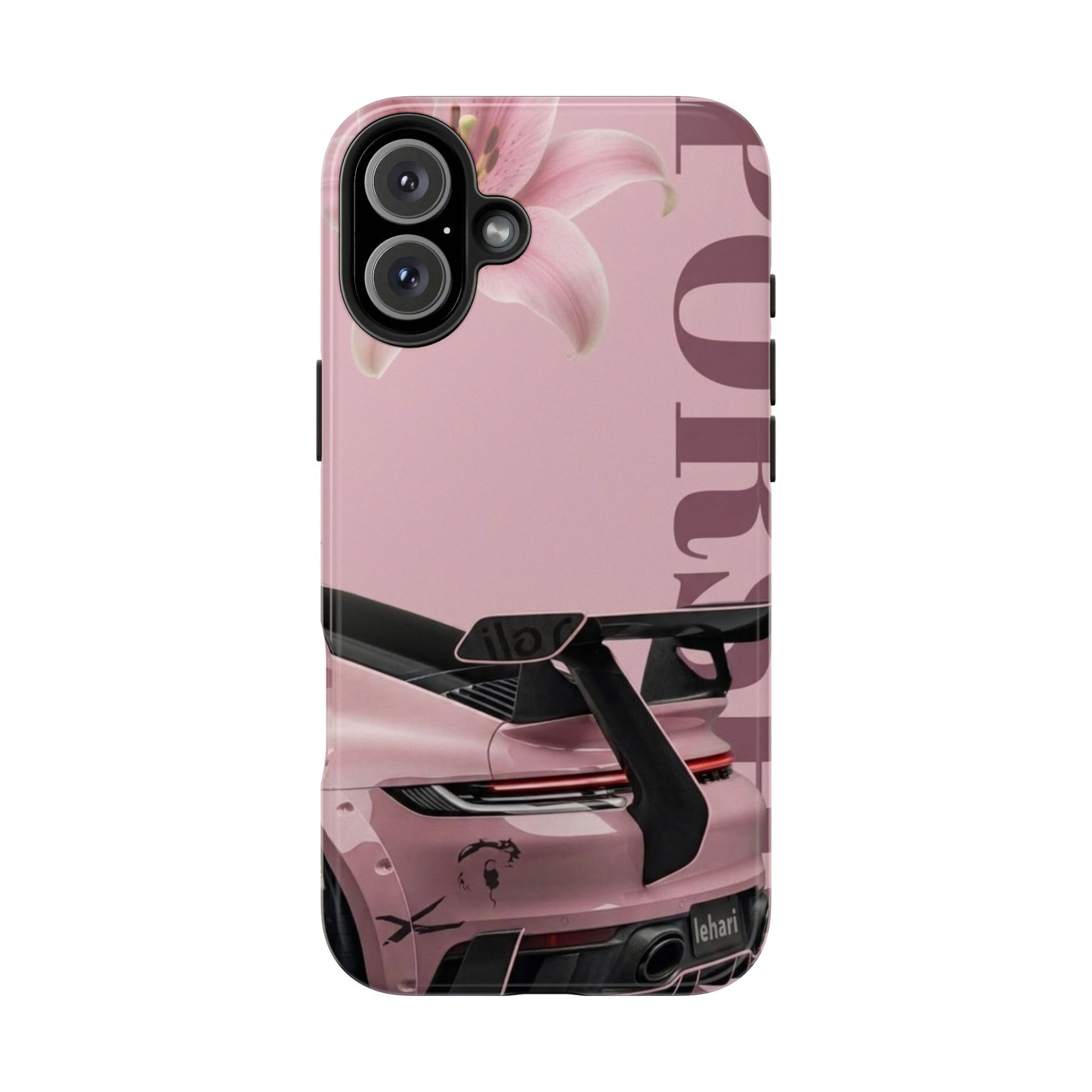 Pink Racing Car Tough Phone Case — 'Queen' Sportback Design