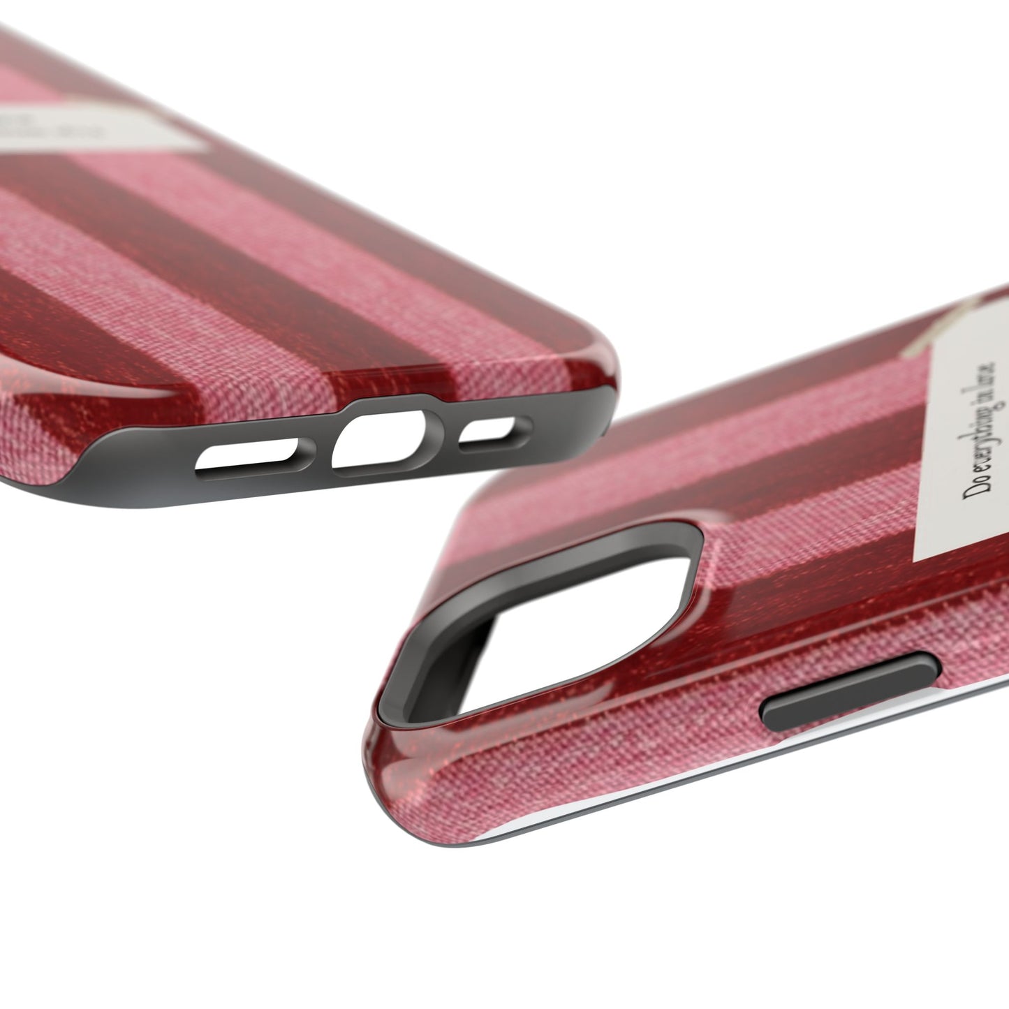 Christian Quote Red Stripe Phone Case — “Do everything in love” Magnetic Impact-Resistant Case