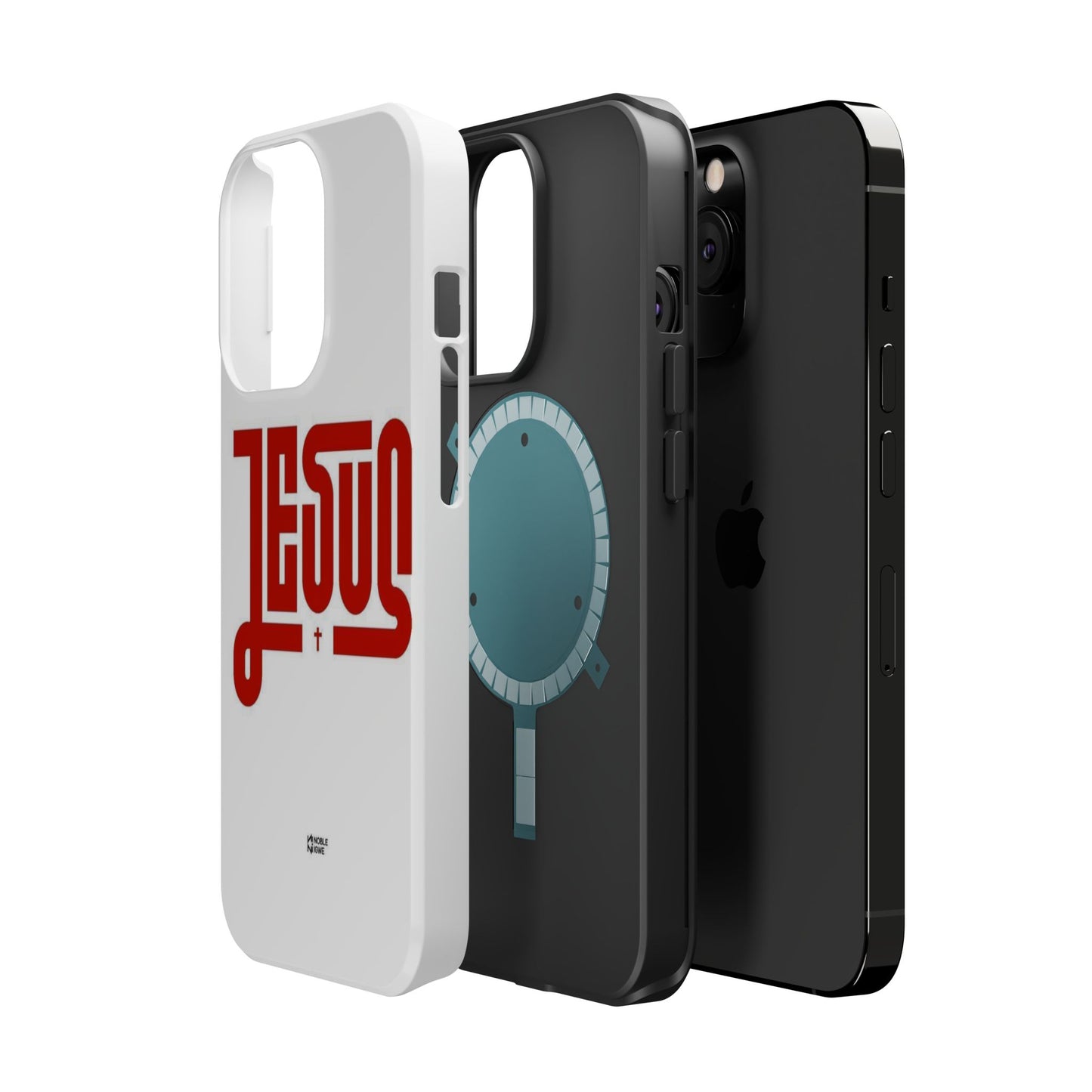 Jesus Magnetic Impact‑Resistant Phone Case — Bold Red Script Christian iPhone Cover