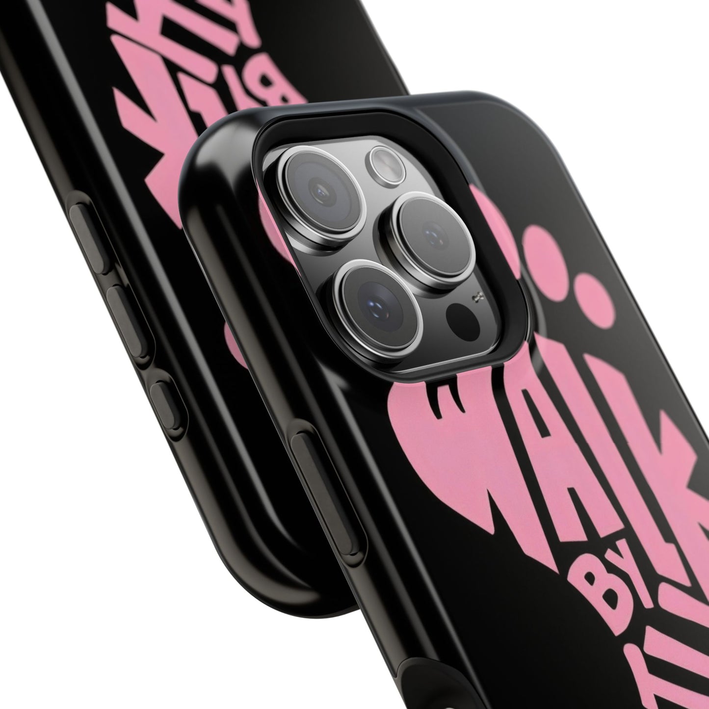 Phone Case — "Walk By Faith" Pink Footprint Magnetic Impact-Resistant Case