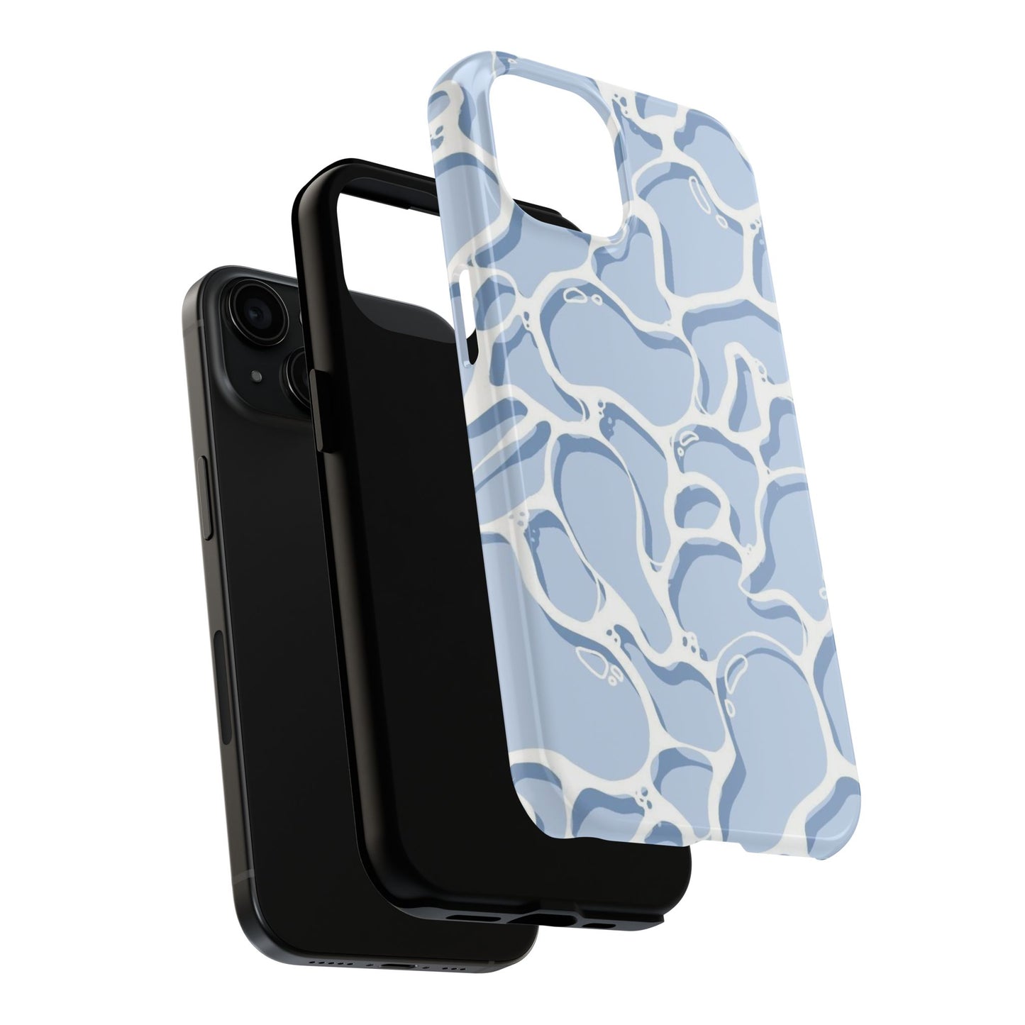 Blue Abstract Pool Pattern Tough Phone Case