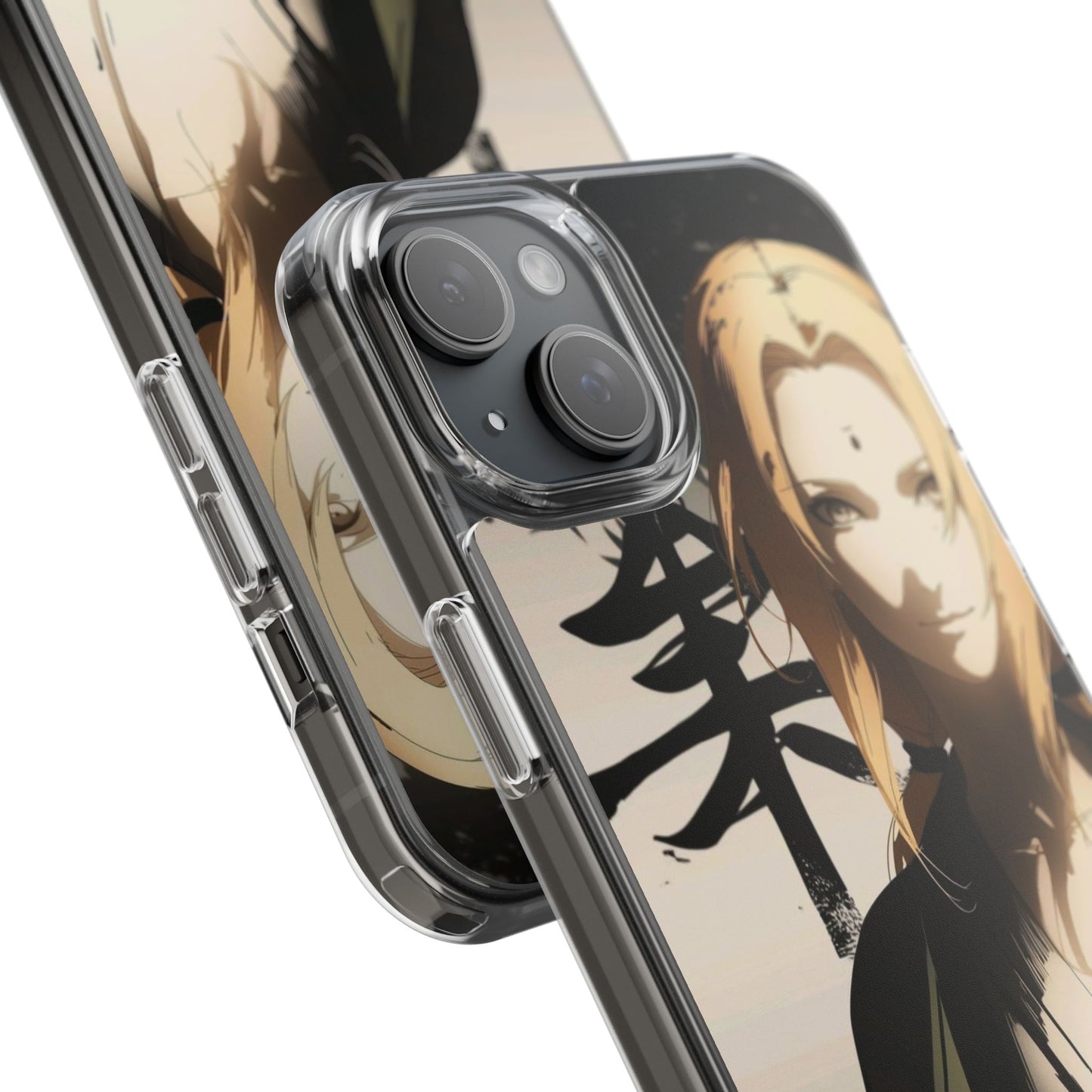 Clear Anime Character Impact-Resistant Phone Case