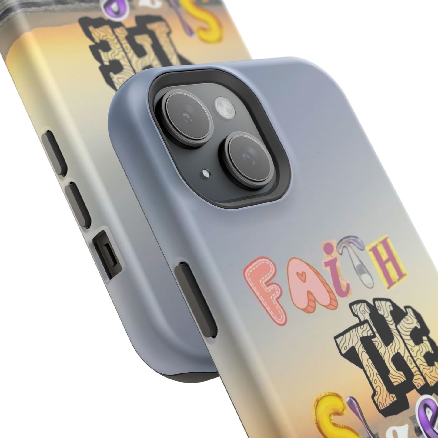 Magnetic Impact-Resistant Phone Case — "Faith the Size of a Mustard Seed" Sunset Design