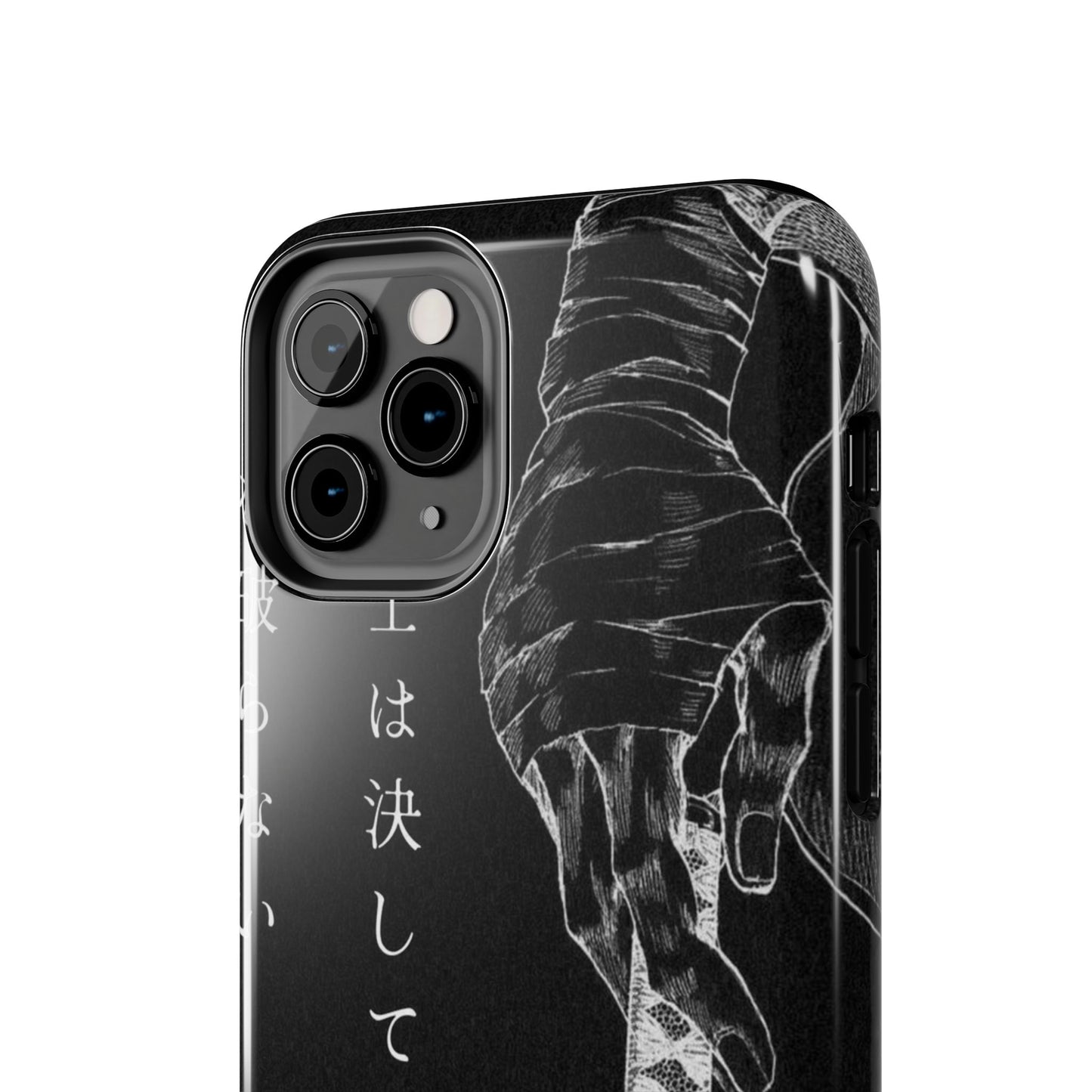 Samurai Vow Tough Phone Case — Black Katana Design with Japanese Text