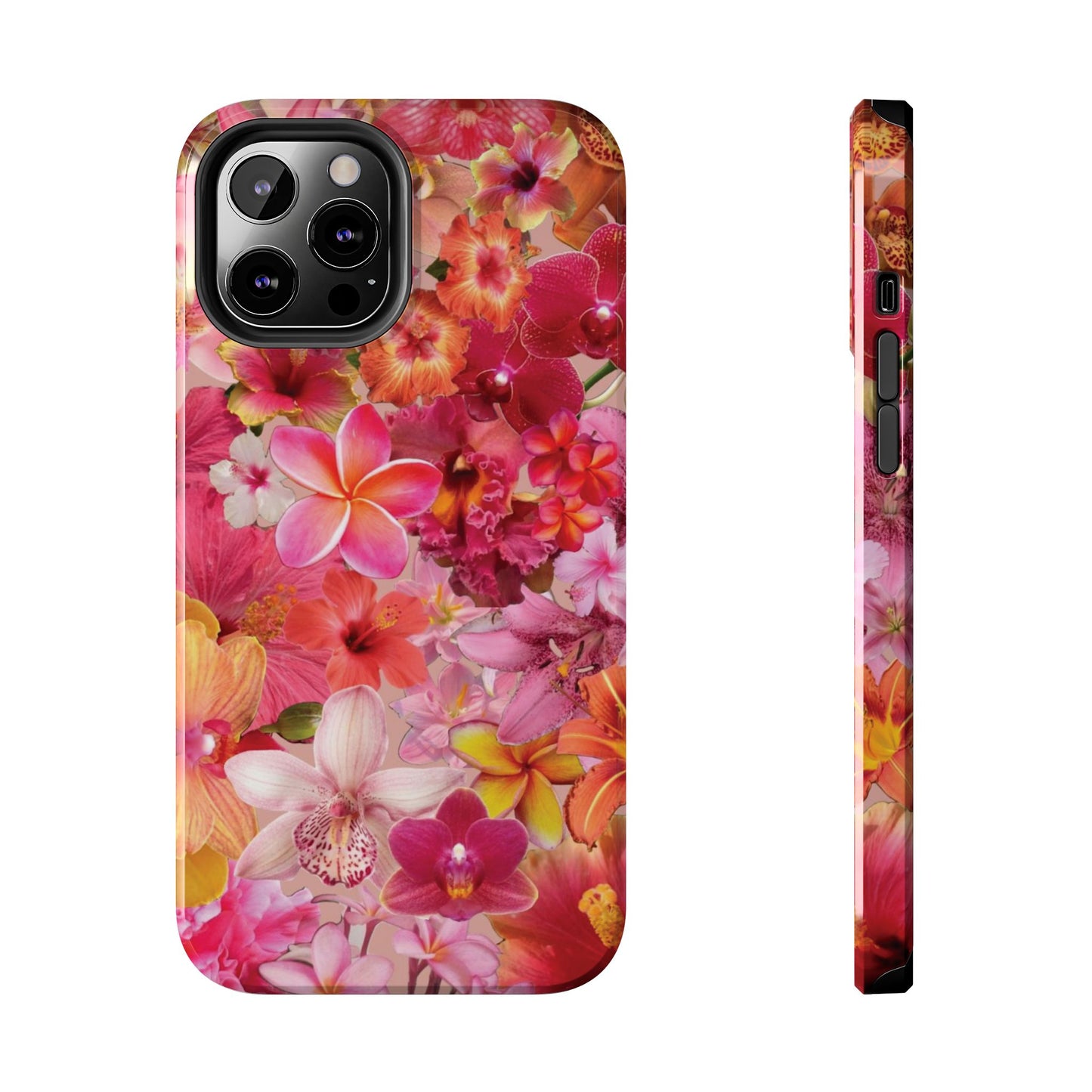 Tough Phone Case — Pink Tropical Floral Orchids Phone Cover