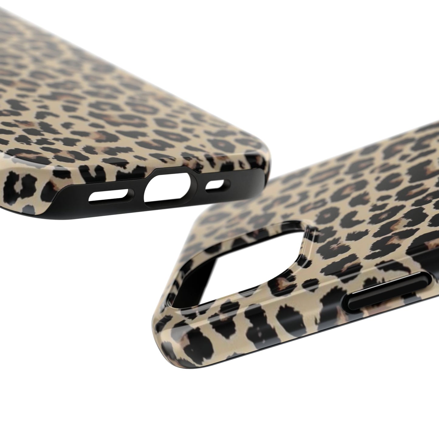 Leopard Print Tough Phone Case — Durable Protective iPhone Cover