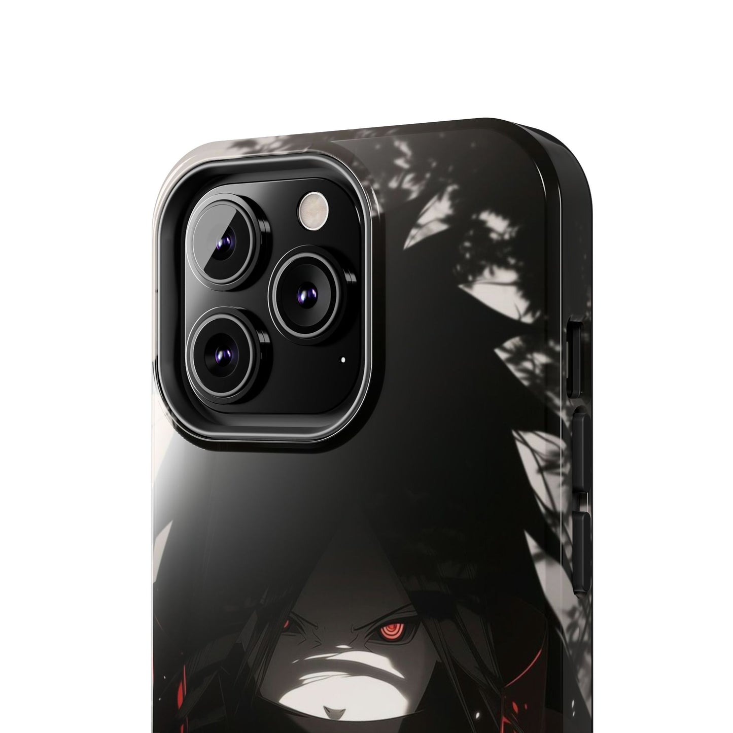 Anime Dark Ninja Phone Case — Red Eye Silhouette Tough Phone Case