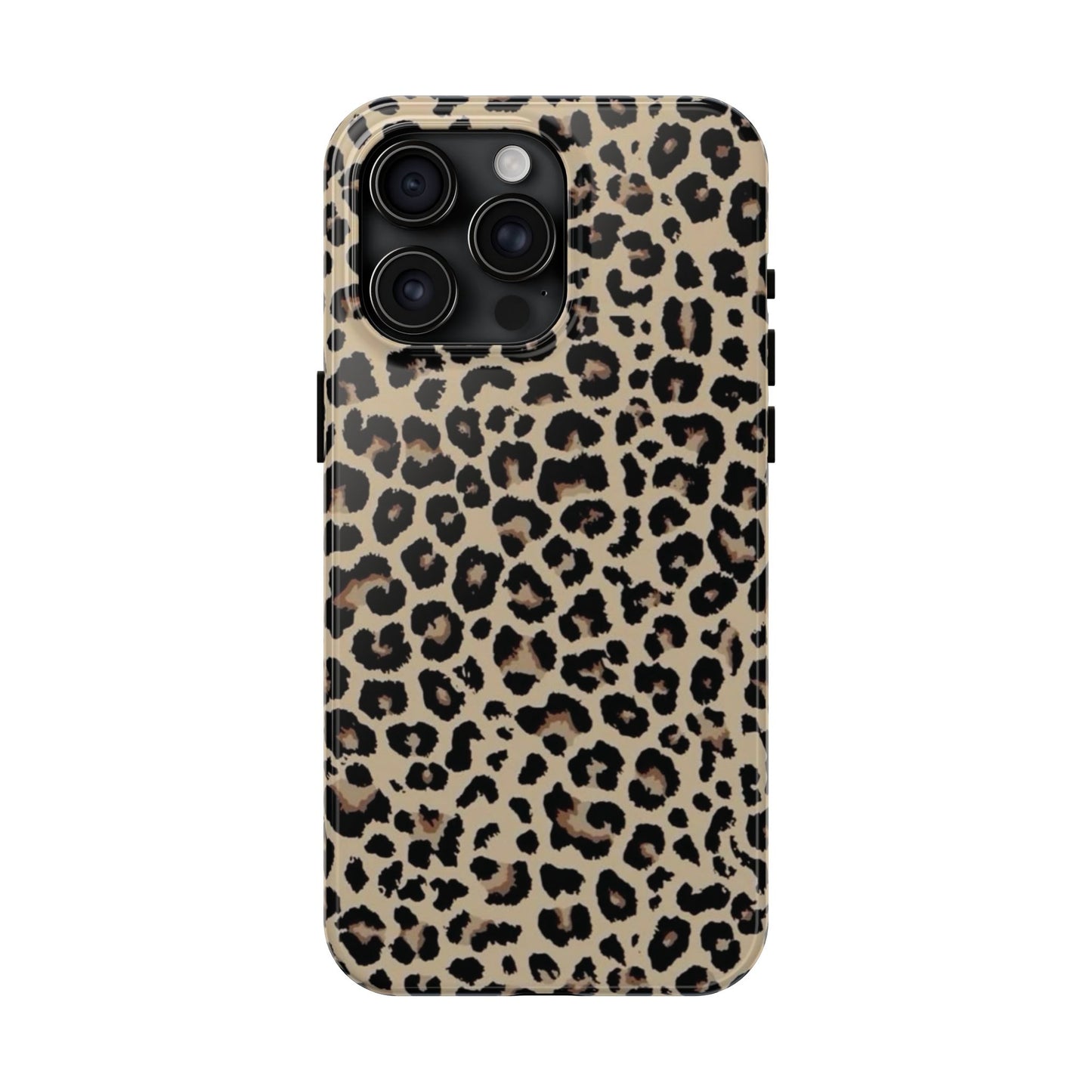 Leopard Print Tough Phone Case — Durable Protective iPhone Cover