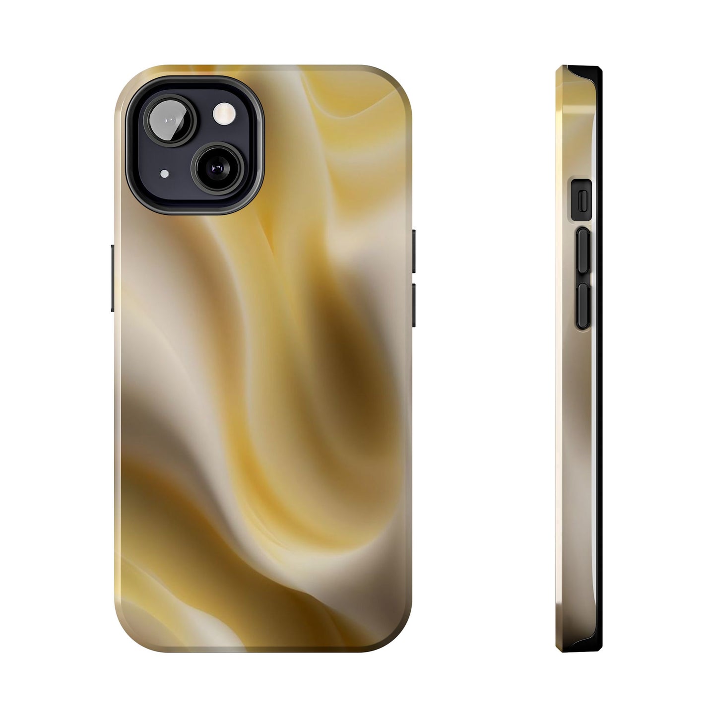 Gold Marble Tough Phone Case — Protective iPhone Case with Elegant Swirl Design