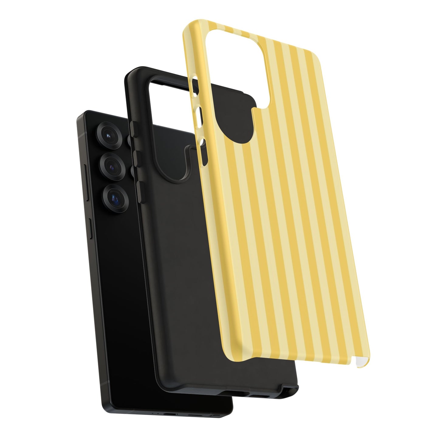 Yellow Stripe Tough Phone Case — Durable Protective iPhone Cover