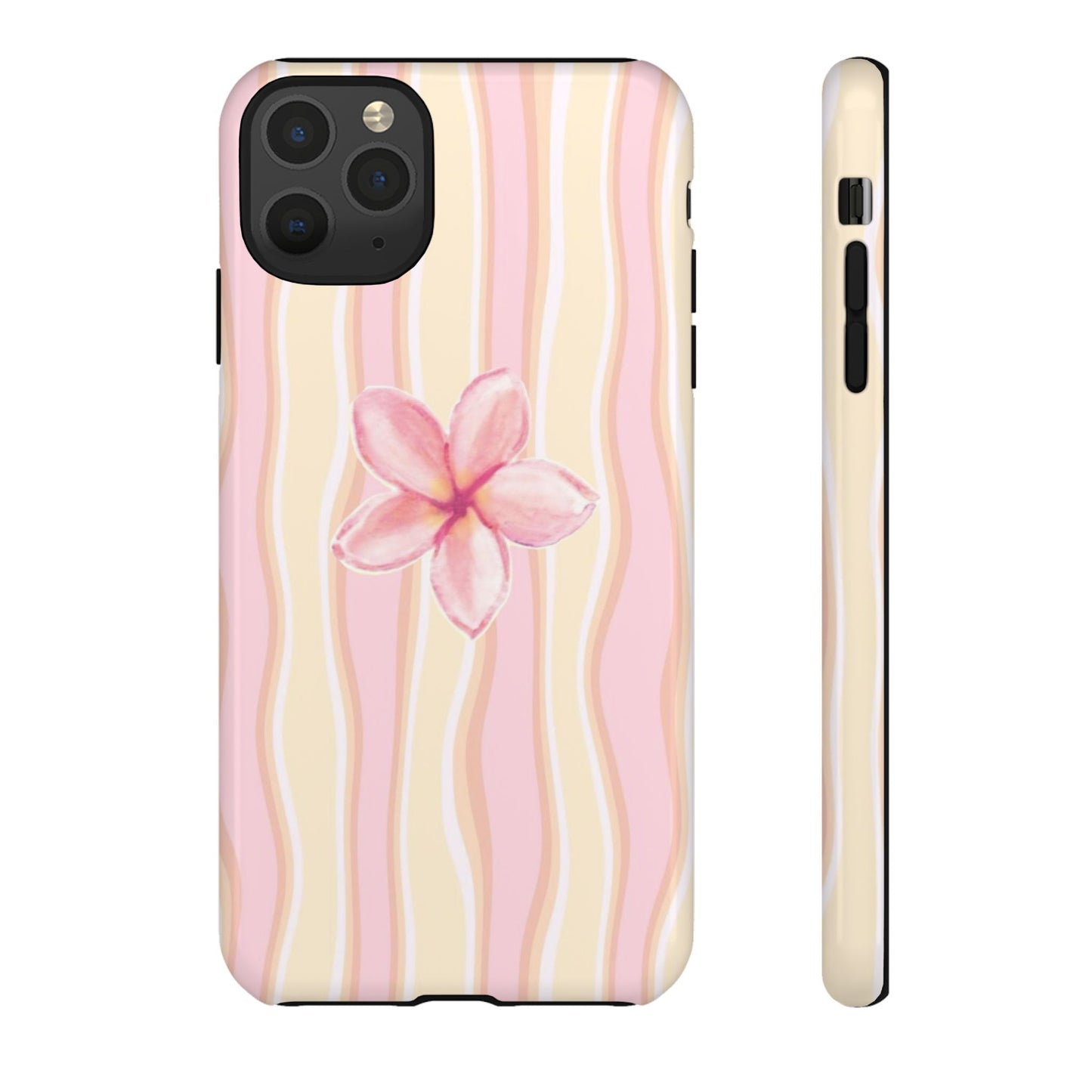 Pink Plumeria Phone Case - Tropical Floral Tough Phone Case