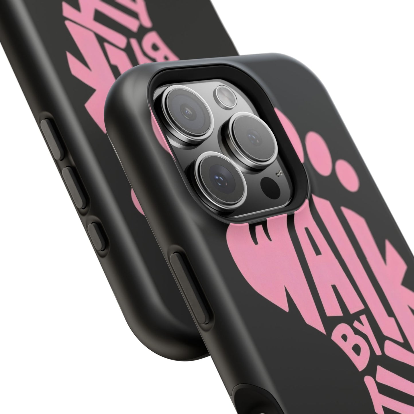 Phone Case — "Walk By Faith" Pink Footprint Magnetic Impact-Resistant Case