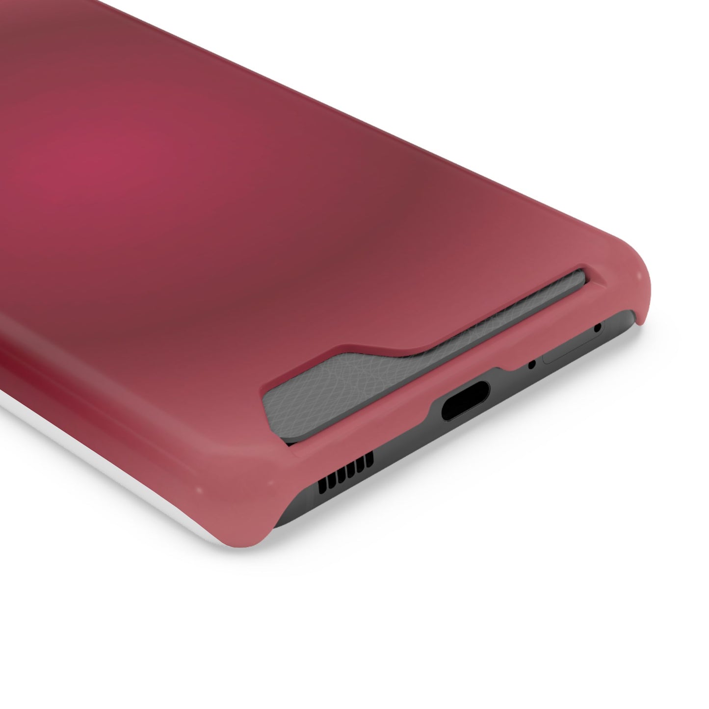 Slim Card-Holder Phone Case — Magnetic Red Wallet Cover